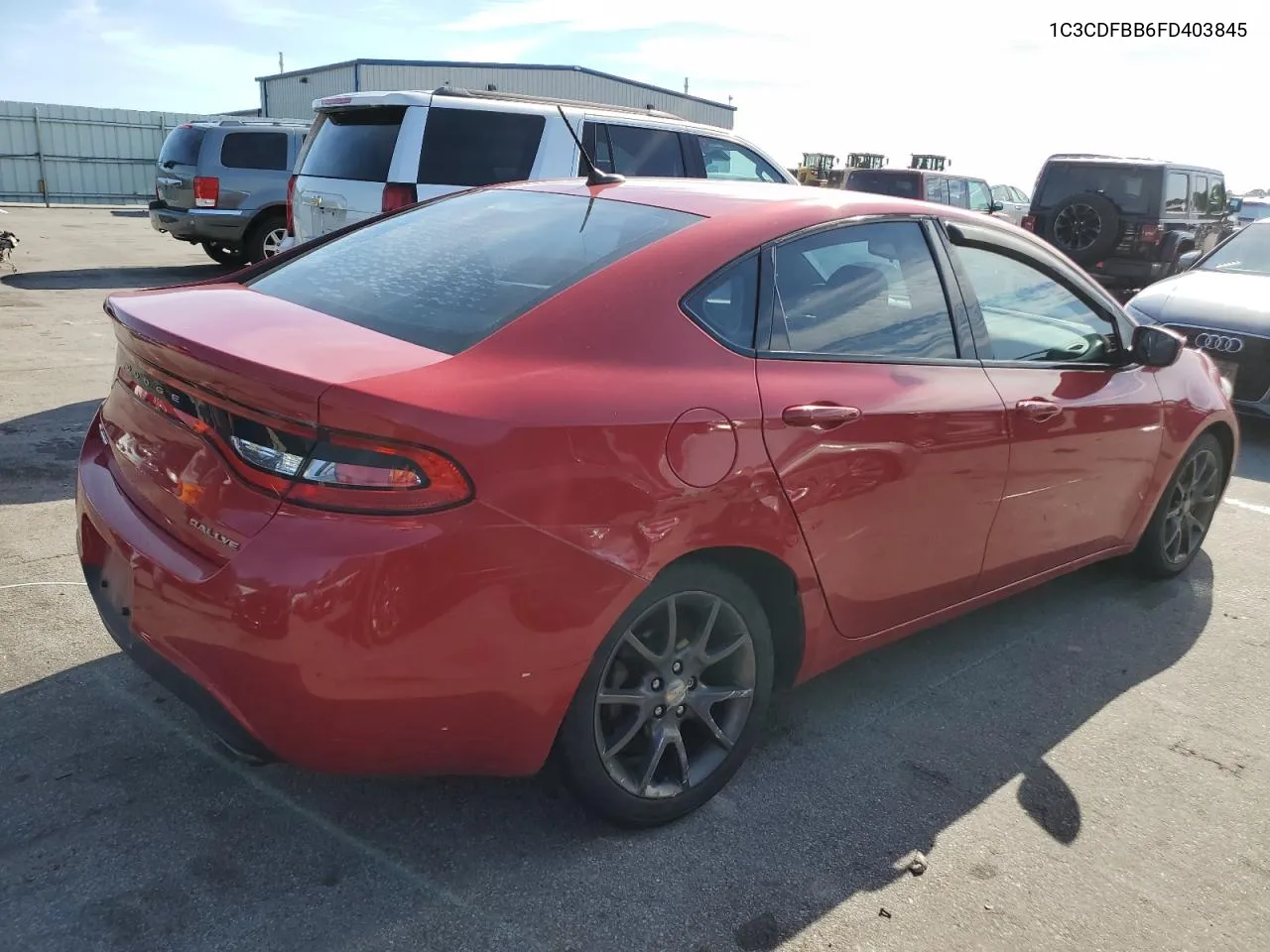 2015 Dodge Dart Sxt VIN: 1C3CDFBB6FD403845 Lot: 61615684