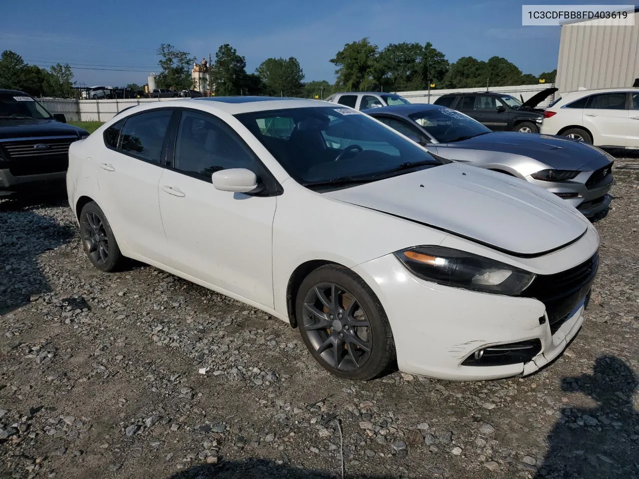 2015 Dodge Dart Sxt VIN: 1C3CDFBB8FD403619 Lot: 64550774