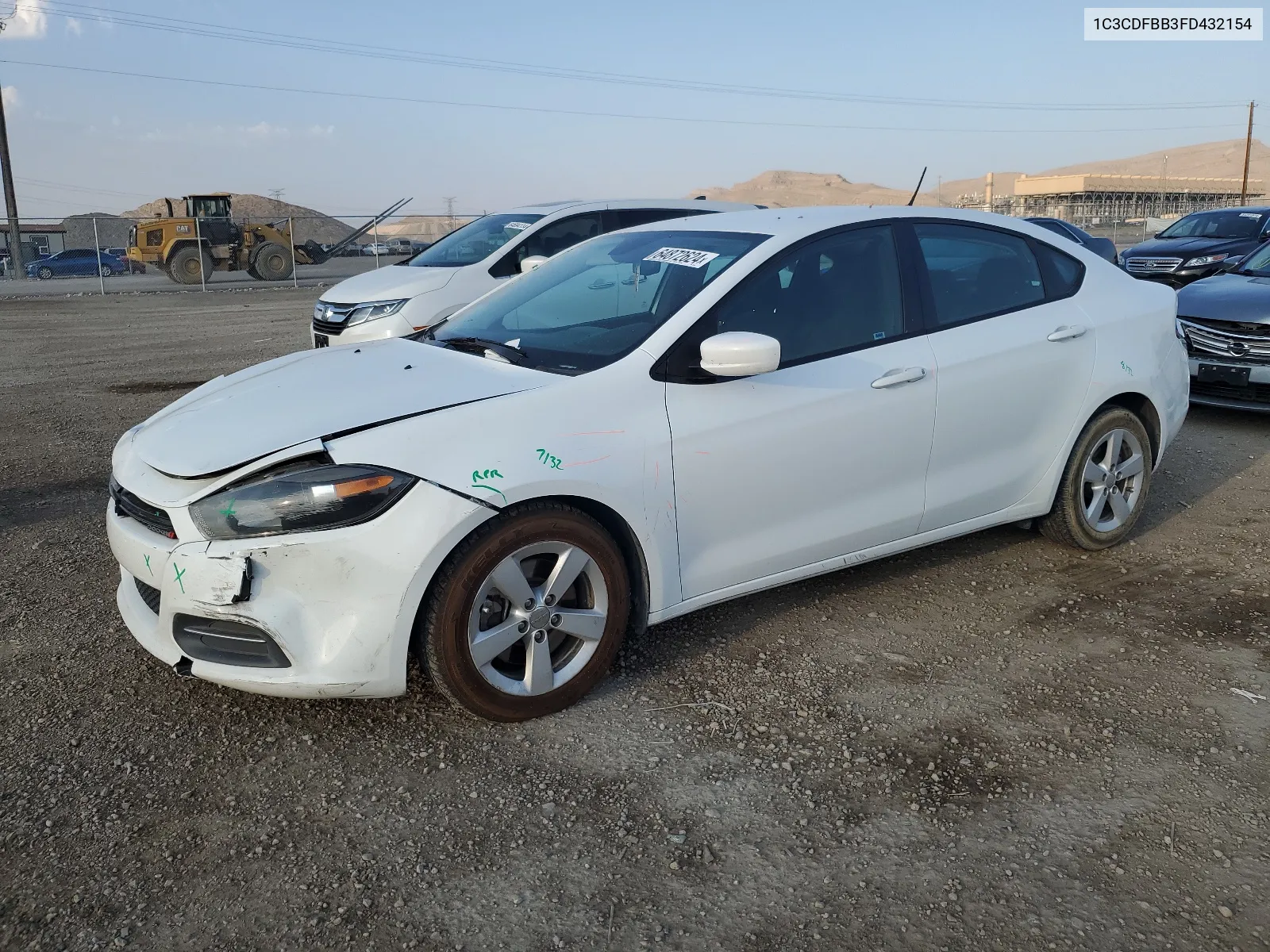 2015 Dodge Dart Sxt VIN: 1C3CDFBB3FD432154 Lot: 64872624