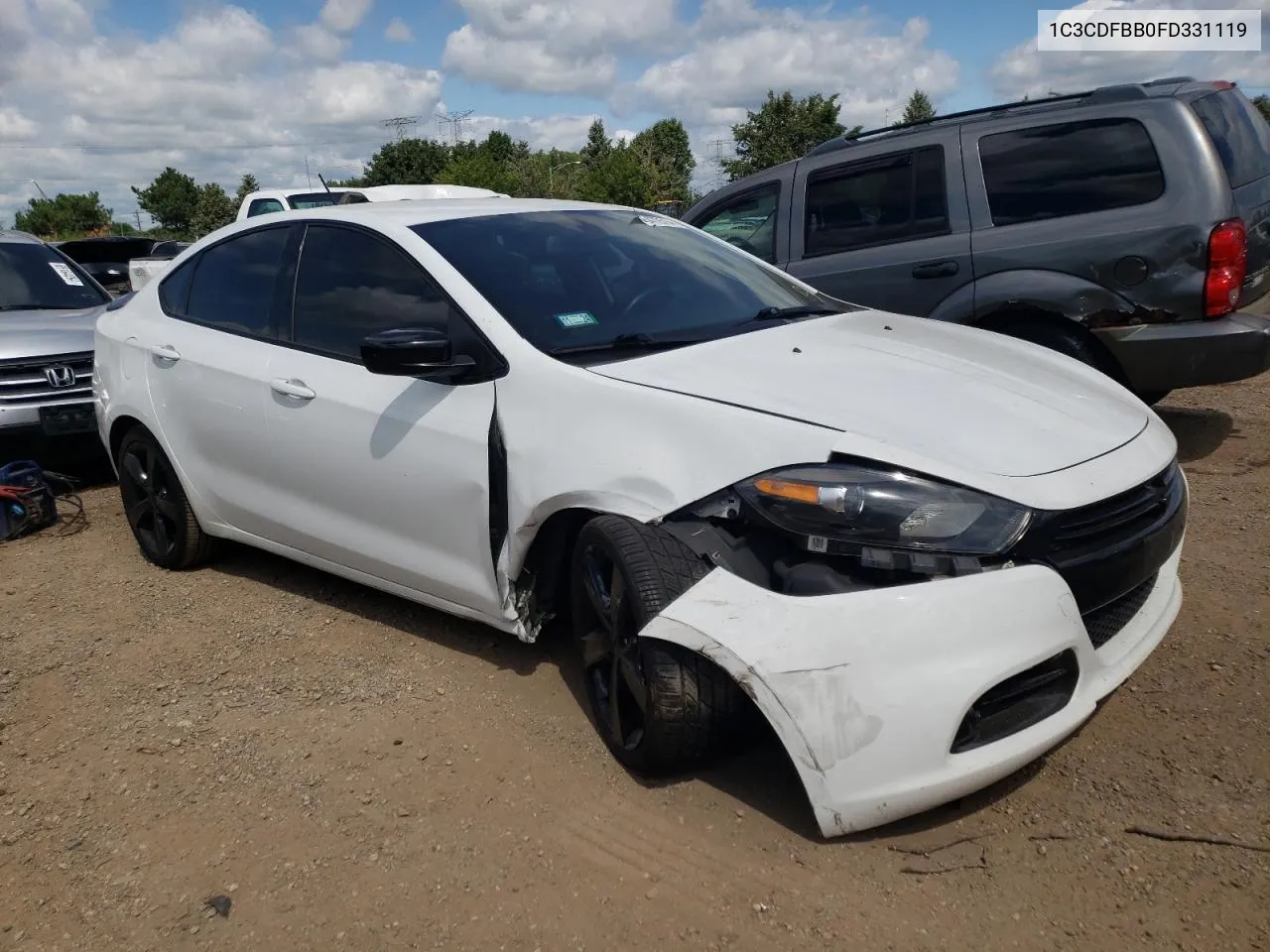 2015 Dodge Dart Sxt VIN: 1C3CDFBB0FD331119 Lot: 65472514