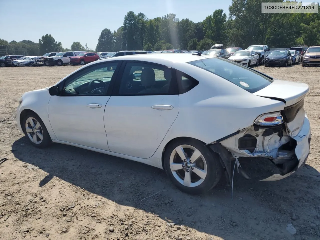 2015 Dodge Dart Sxt VIN: 1C3CDFBB4FD221819 Lot: 68358954