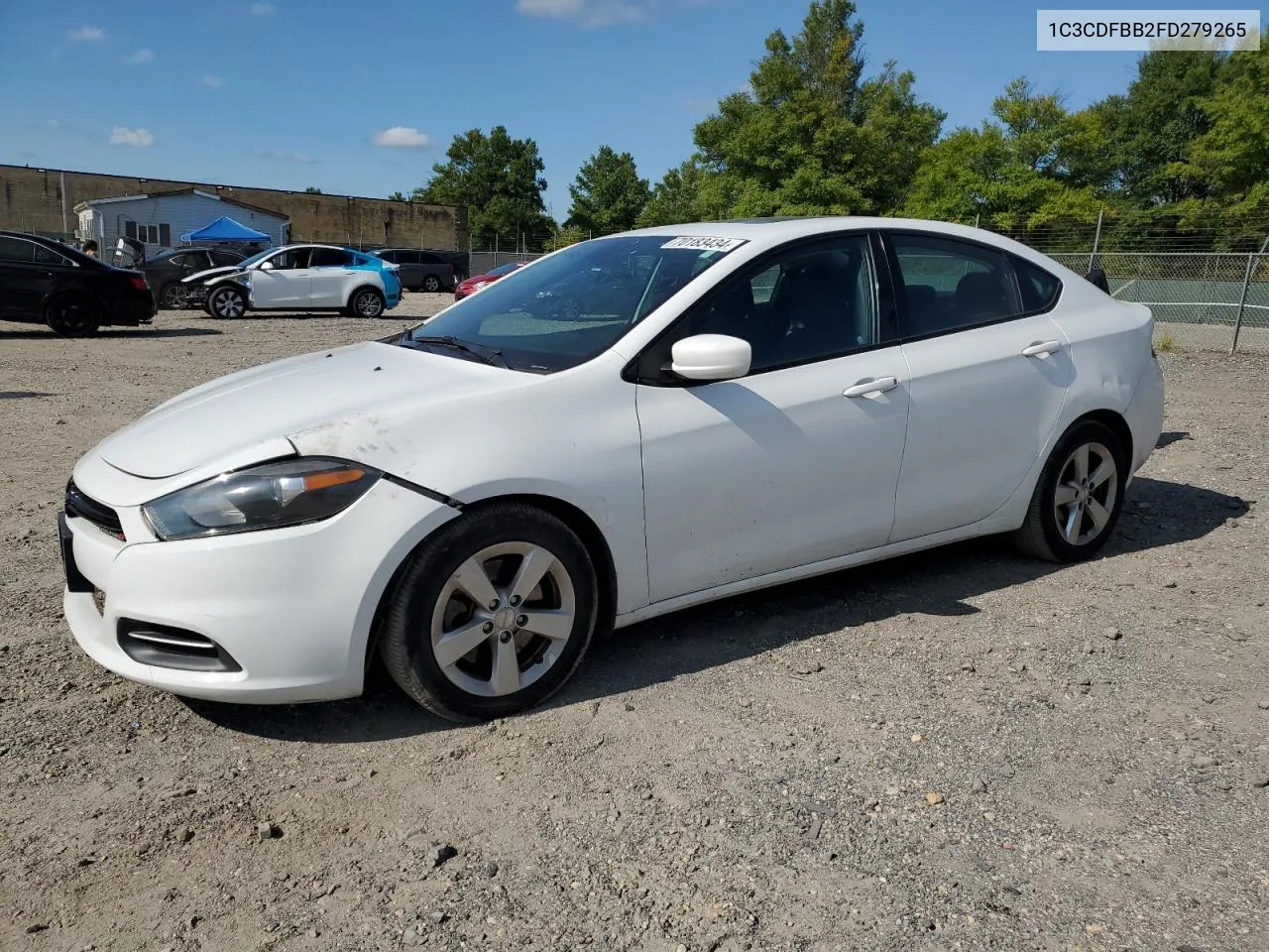 2015 Dodge Dart Sxt VIN: 1C3CDFBB2FD279265 Lot: 70183434