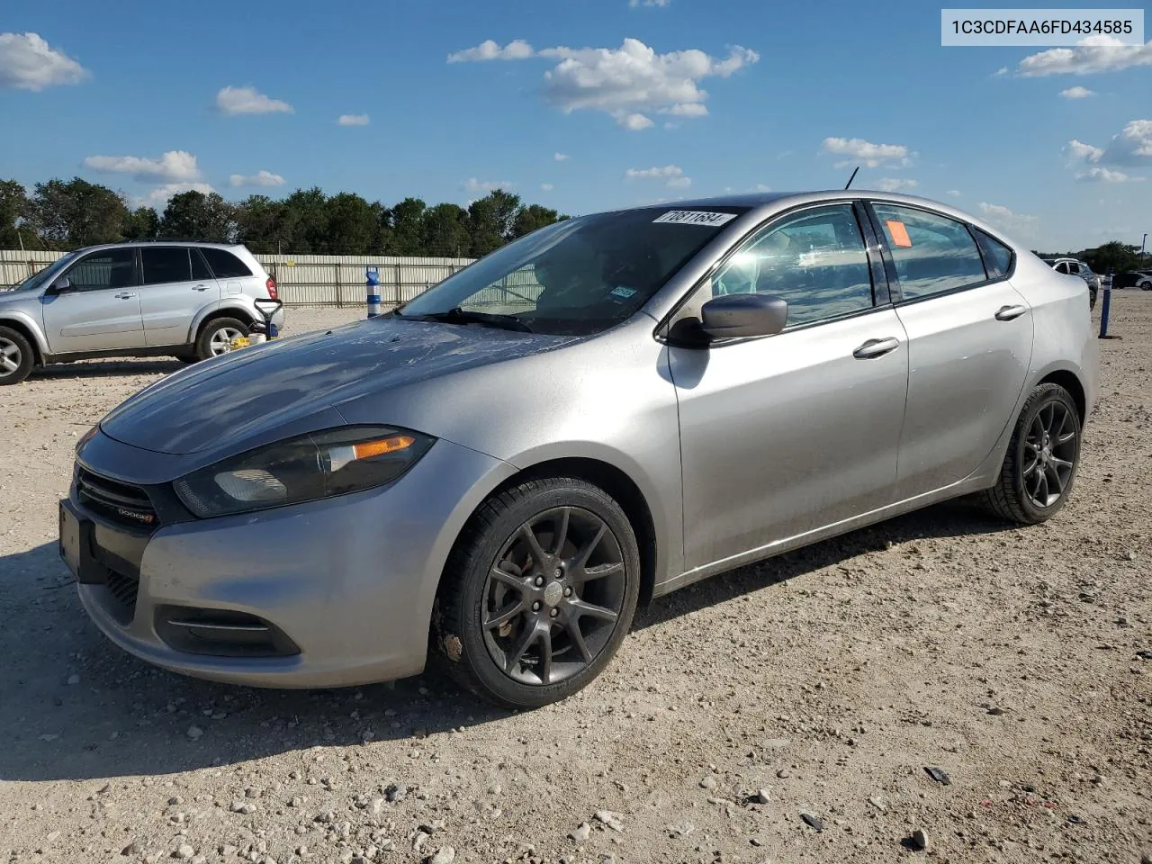 2015 Dodge Dart Se VIN: 1C3CDFAA6FD434585 Lot: 70811684