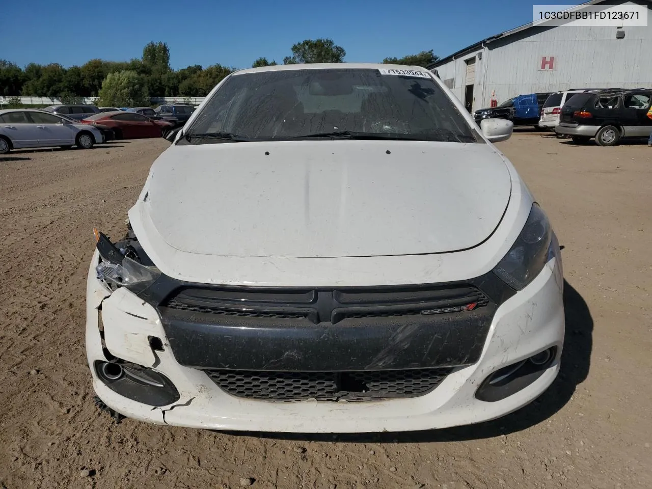 2015 Dodge Dart Sxt VIN: 1C3CDFBB1FD123671 Lot: 71533944