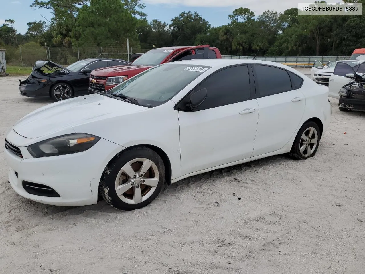 2015 Dodge Dart Sxt VIN: 1C3CDFBB0FD315339 Lot: 72119184