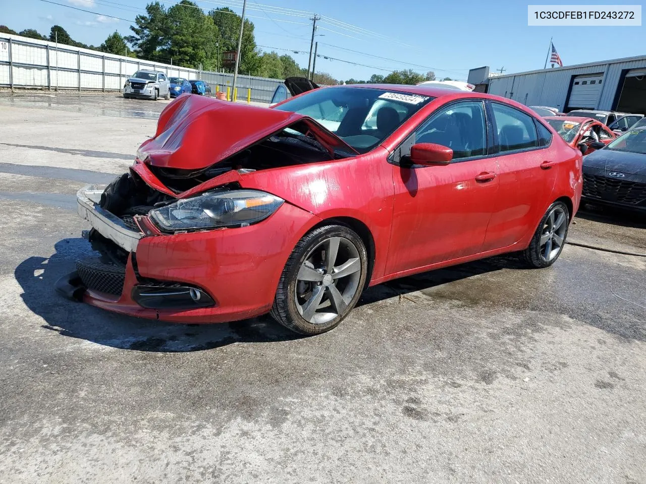 2015 Dodge Dart Gt VIN: 1C3CDFEB1FD243272 Lot: 73649554