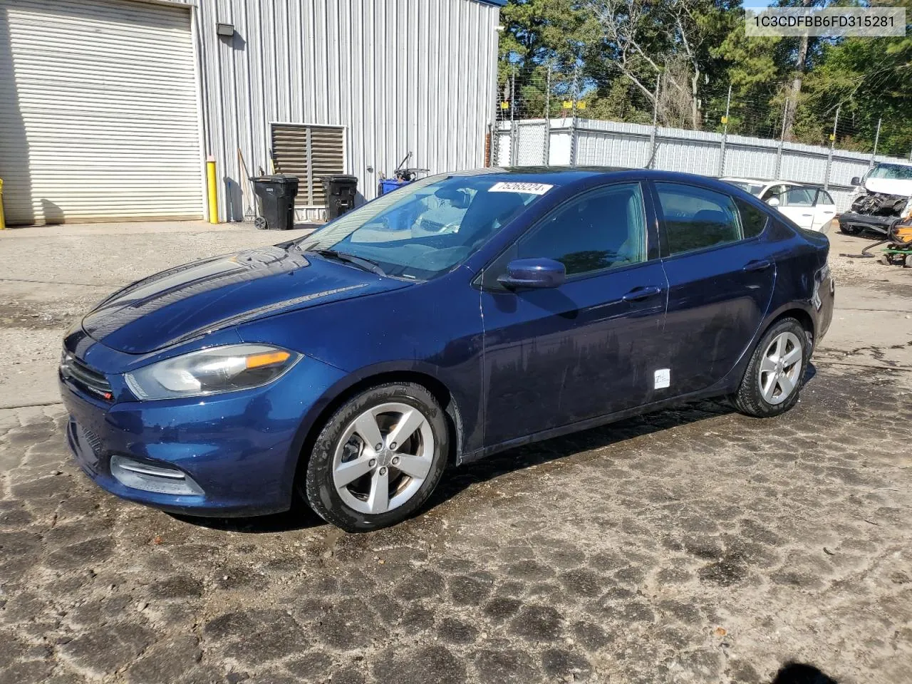 2015 Dodge Dart Sxt VIN: 1C3CDFBB6FD315281 Lot: 75265224