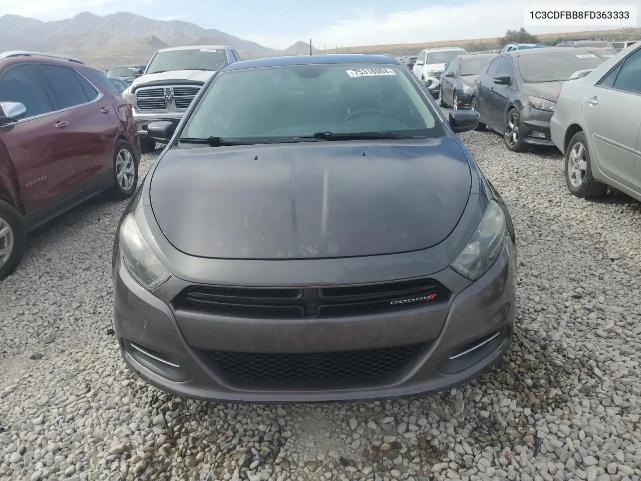 2015 Dodge Dart Sxt VIN: 1C3CDFBB8FD363333 Lot: 75318004