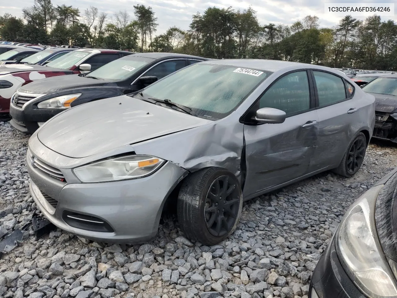 2015 Dodge Dart Se VIN: 1C3CDFAA6FD364246 Lot: 75744744