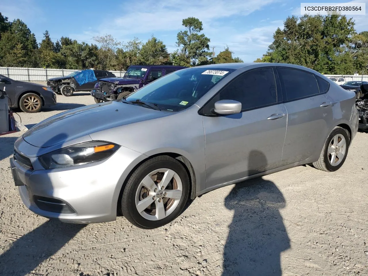 2015 Dodge Dart Sxt VIN: 1C3CDFBB2FD380564 Lot: 76673074