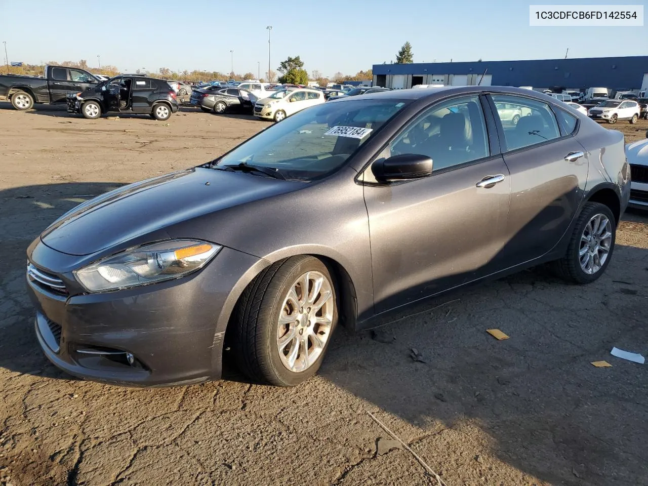 2015 Dodge Dart Limited VIN: 1C3CDFCB6FD142554 Lot: 76952184