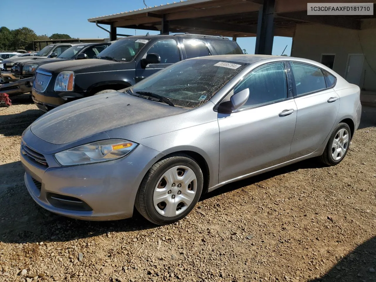 2015 Dodge Dart Se VIN: 1C3CDFAAXFD181710 Lot: 76986794