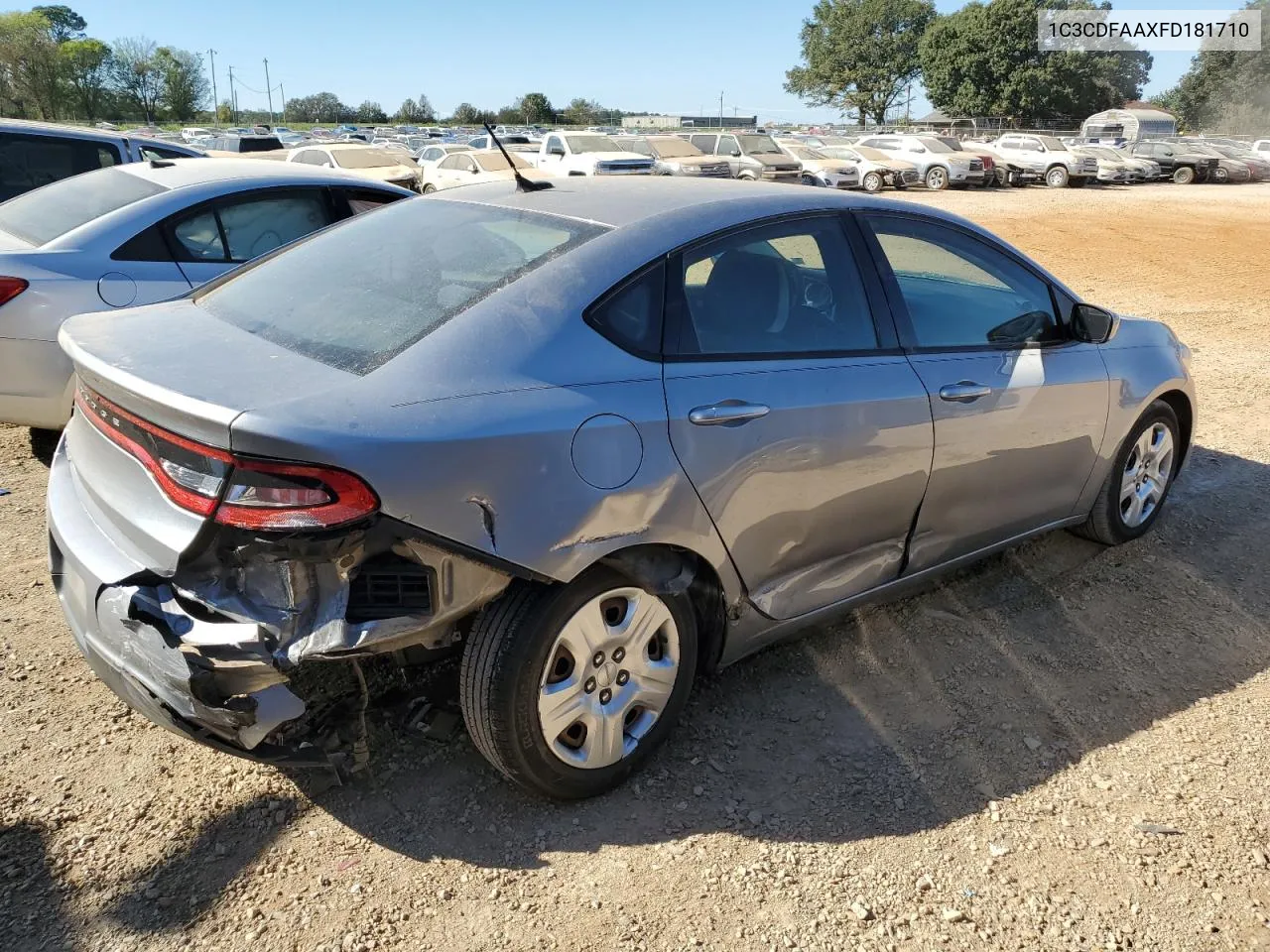 2015 Dodge Dart Se VIN: 1C3CDFAAXFD181710 Lot: 76986794