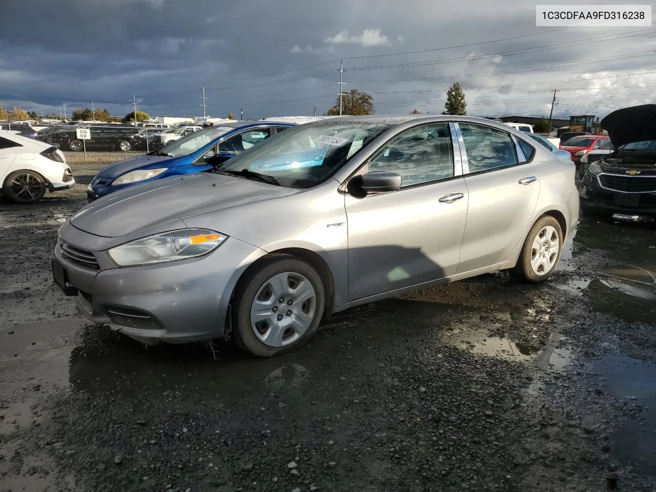 2015 Dodge Dart Se VIN: 1C3CDFAA9FD316238 Lot: 78051154