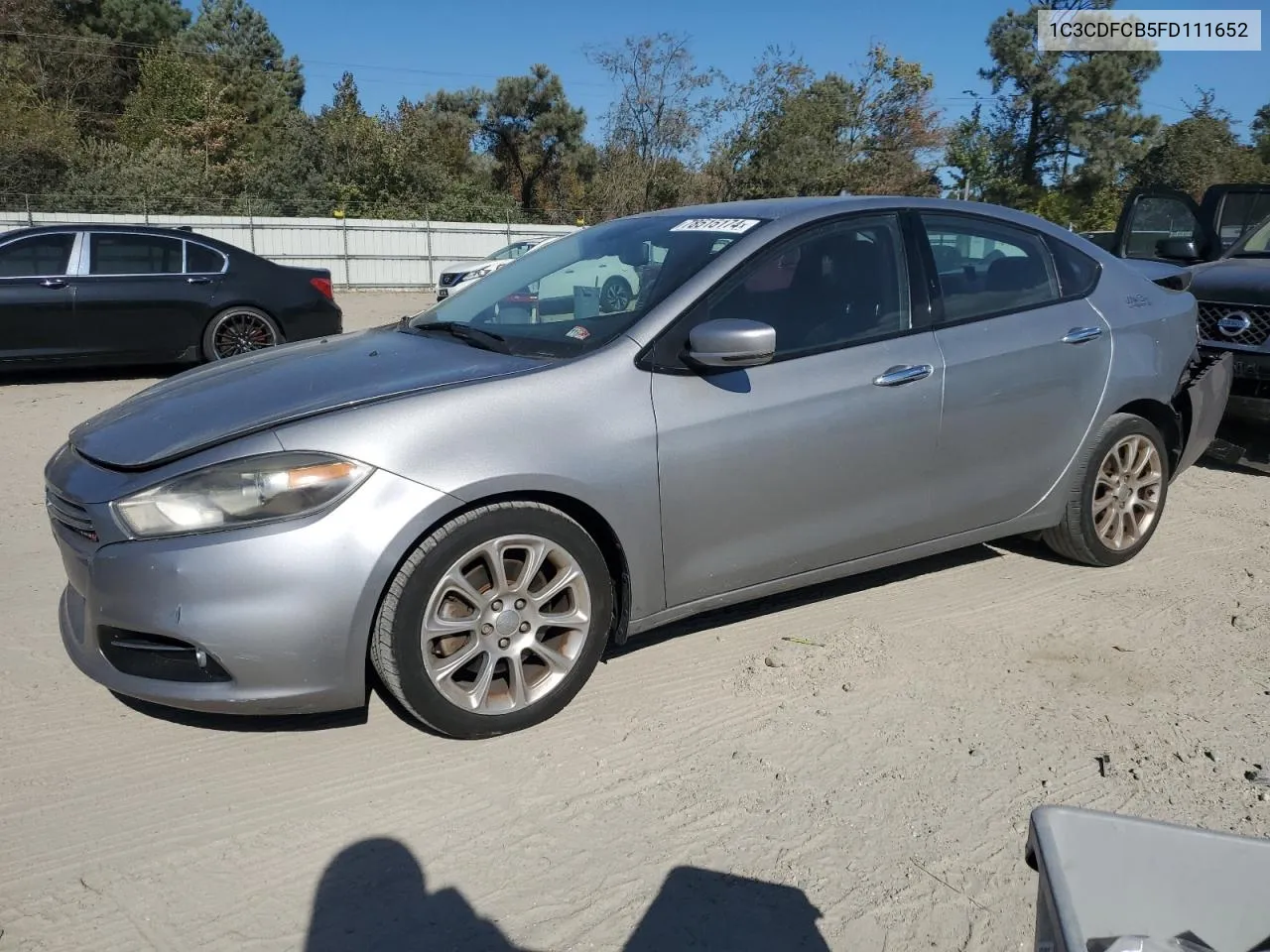 2015 Dodge Dart Limited VIN: 1C3CDFCB5FD111652 Lot: 78515174