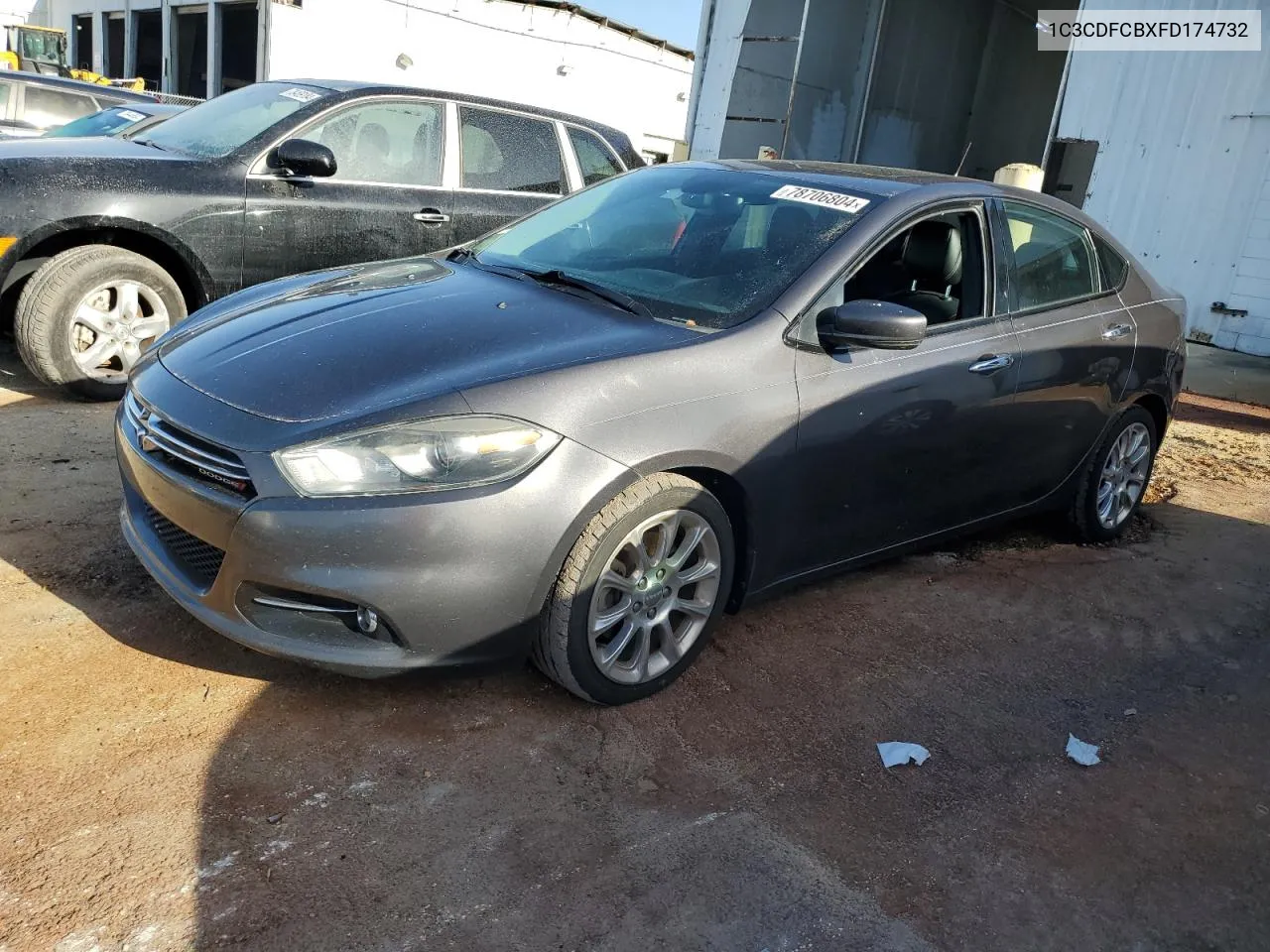 2015 Dodge Dart Limited VIN: 1C3CDFCBXFD174732 Lot: 78706804