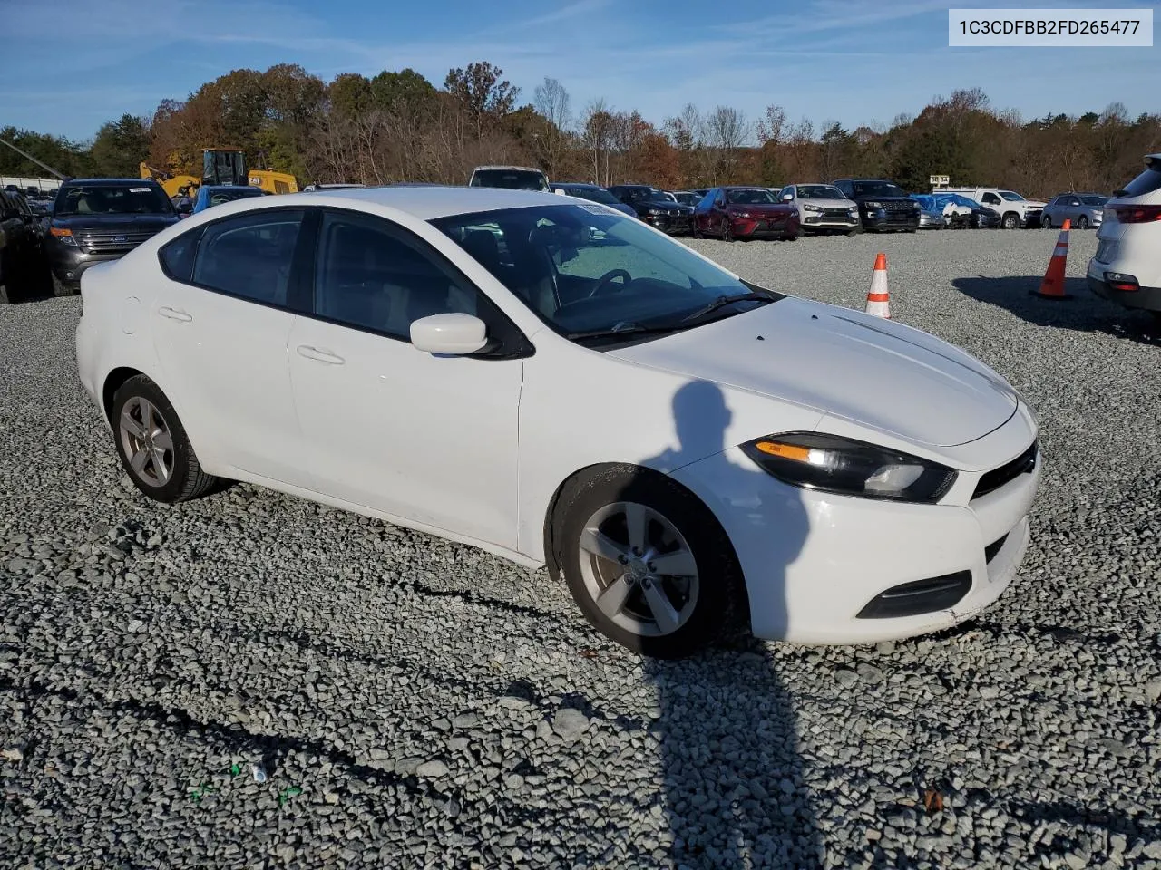 2015 Dodge Dart Sxt VIN: 1C3CDFBB2FD265477 Lot: 80689684