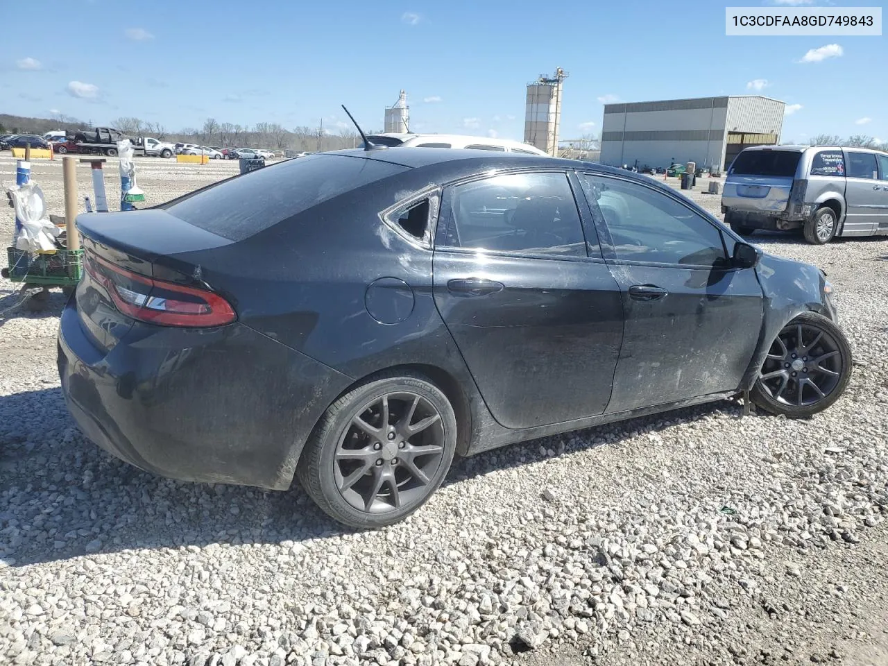 2016 Dodge Dart Se VIN: 1C3CDFAA8GD749843 Lot: 50547034