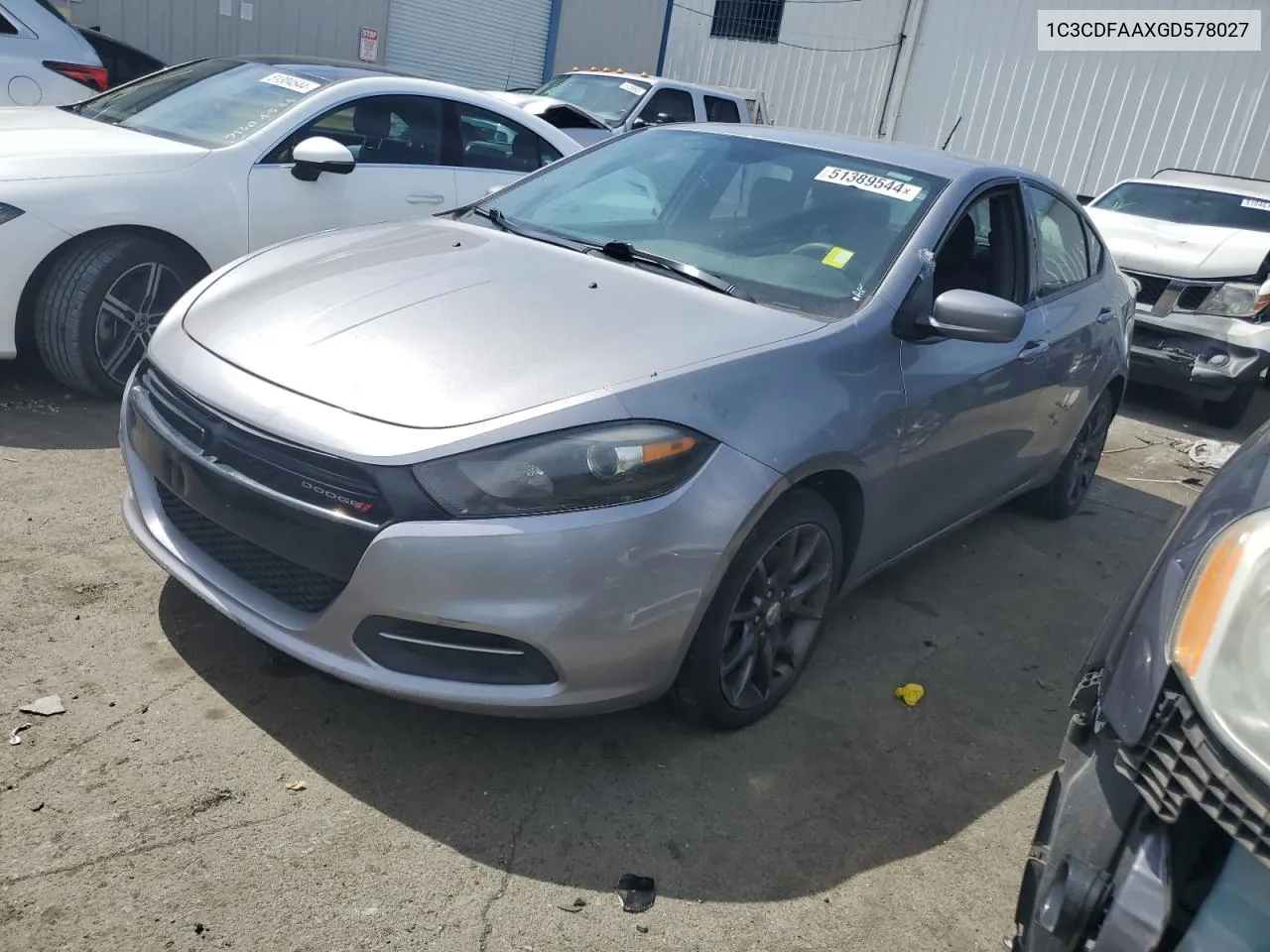 2016 Dodge Dart Se VIN: 1C3CDFAAXGD578027 Lot: 51389544