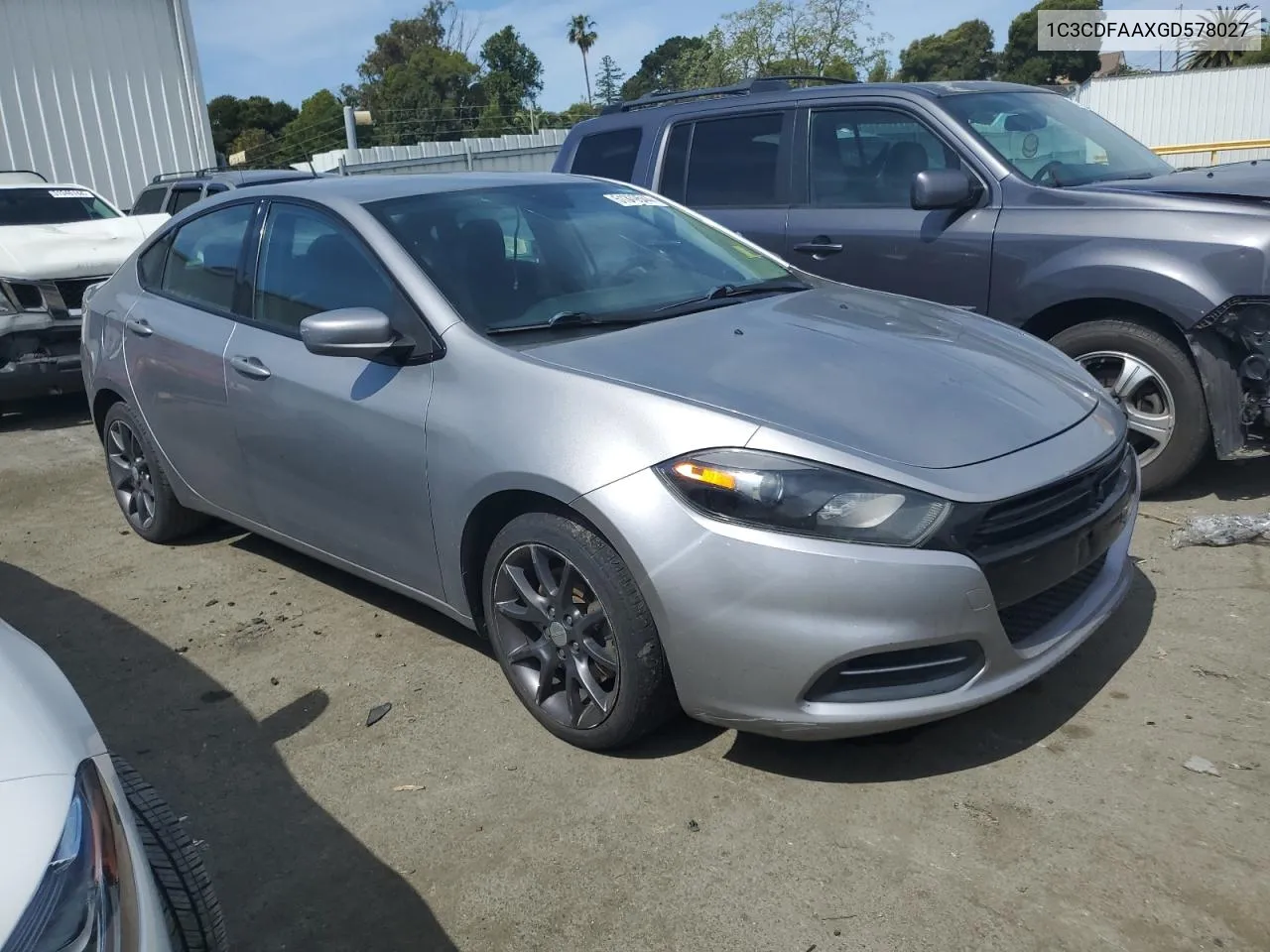 1C3CDFAAXGD578027 2016 Dodge Dart Se