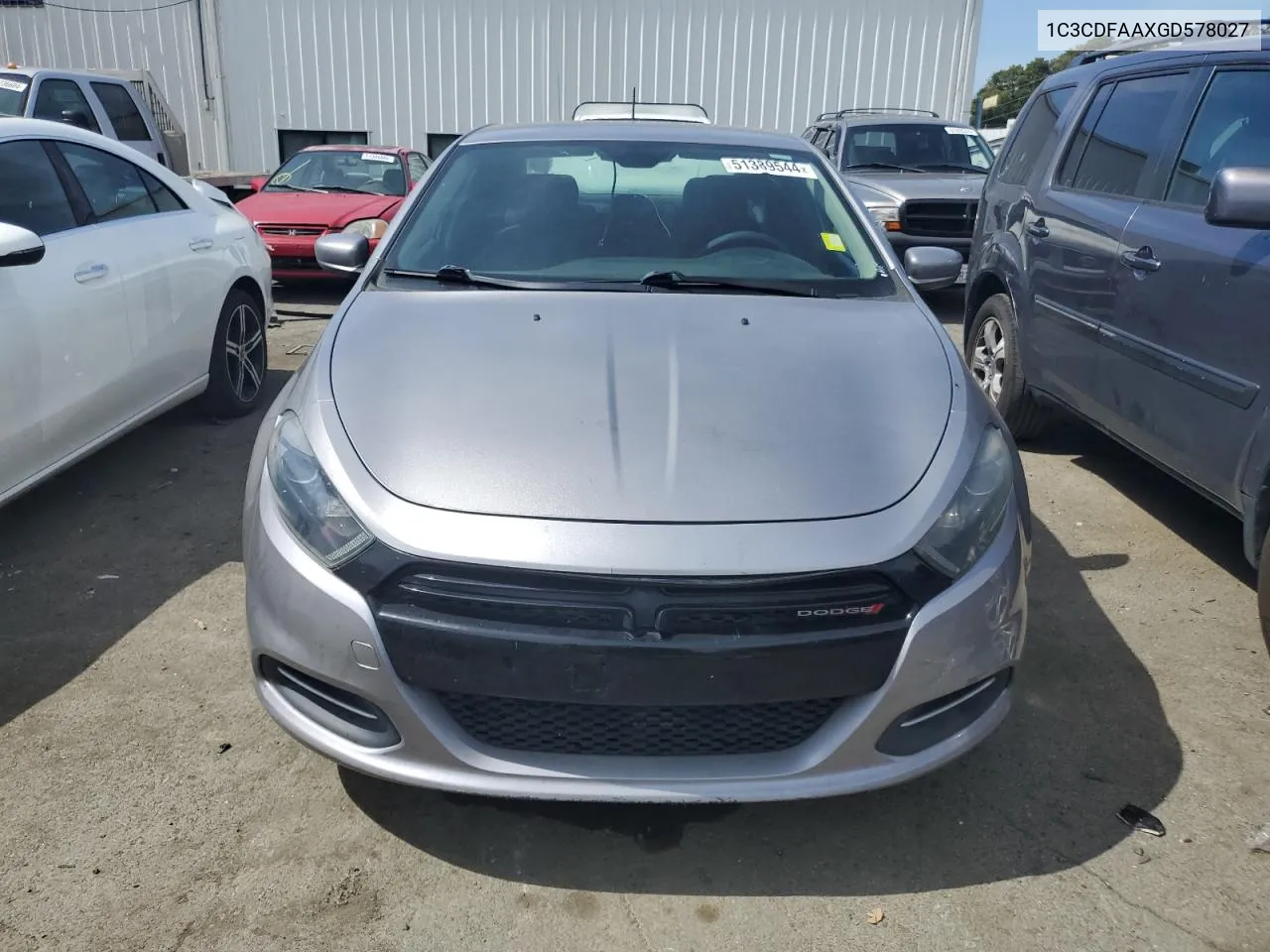 2016 Dodge Dart Se VIN: 1C3CDFAAXGD578027 Lot: 51389544