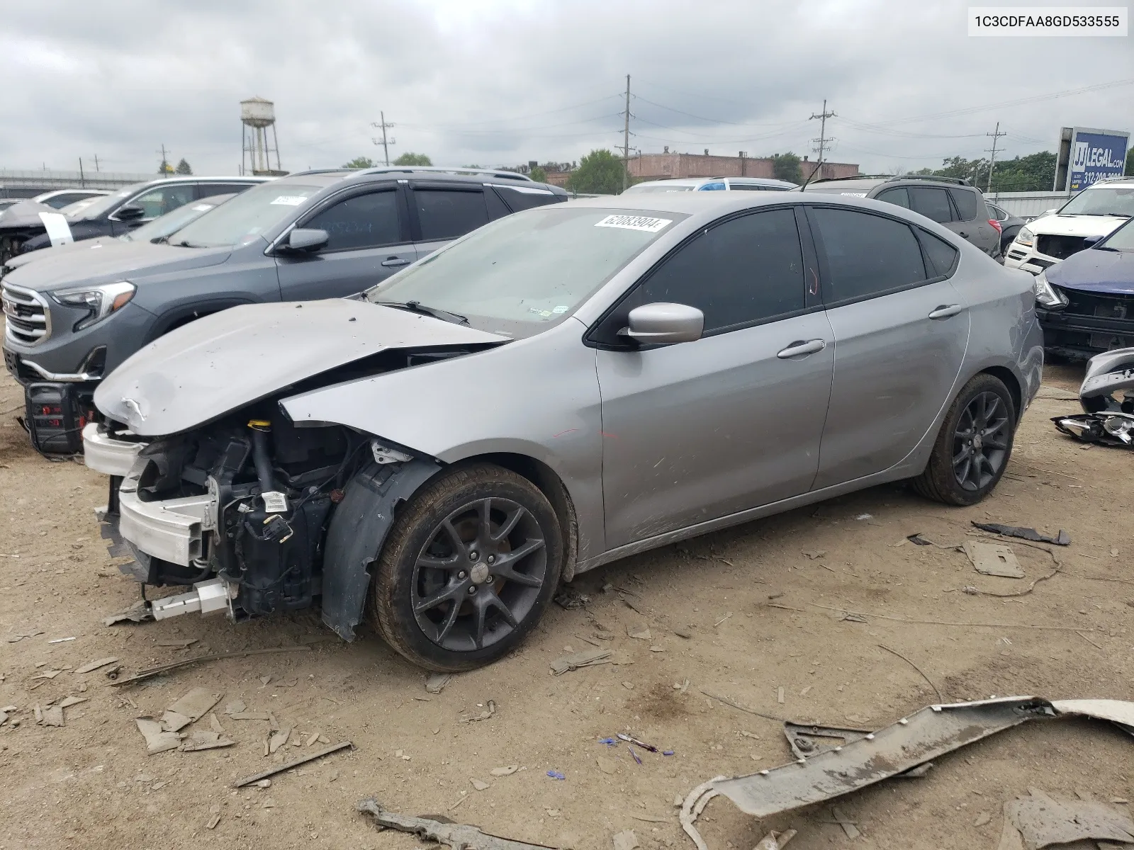 2016 Dodge Dart Se VIN: 1C3CDFAA8GD533555 Lot: 62083904