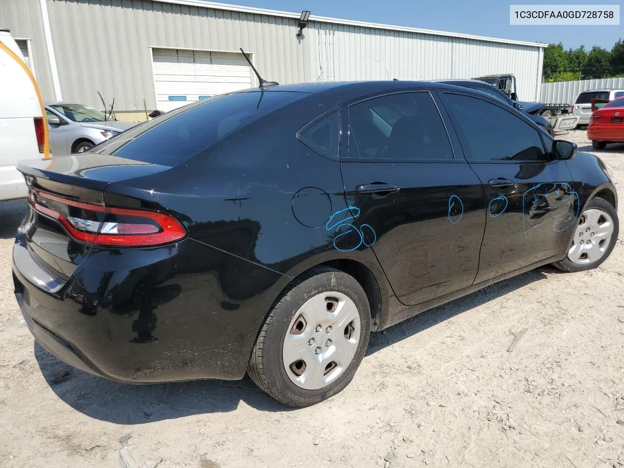 2016 Dodge Dart Se VIN: 1C3CDFAA0GD728758 Lot: 62794044