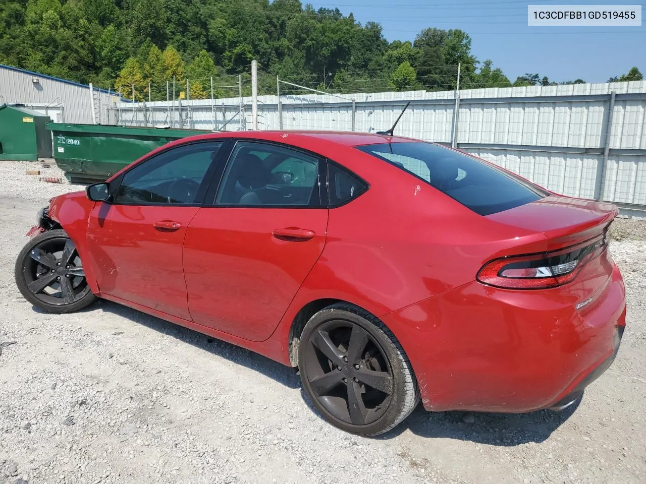 2016 Dodge Dart Sxt VIN: 1C3CDFBB1GD519455 Lot: 63094054