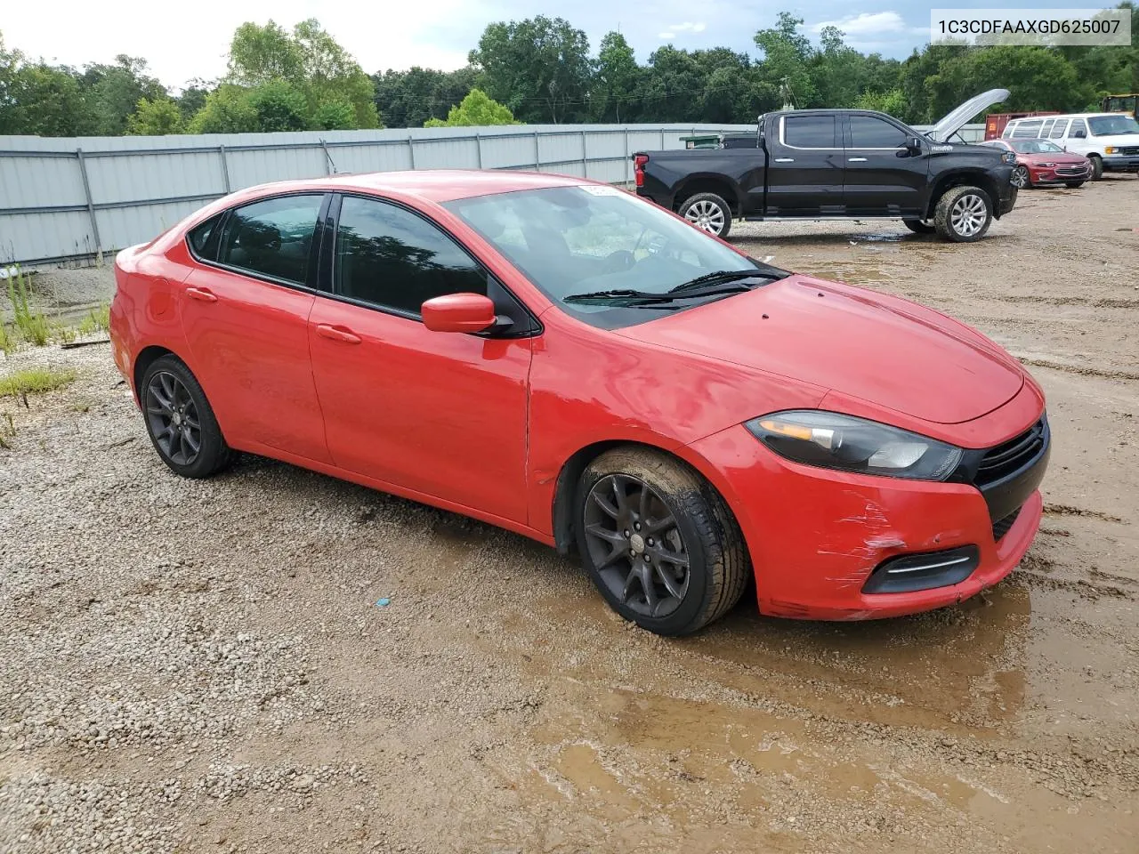 2016 Dodge Dart Se VIN: 1C3CDFAAXGD625007 Lot: 63196094