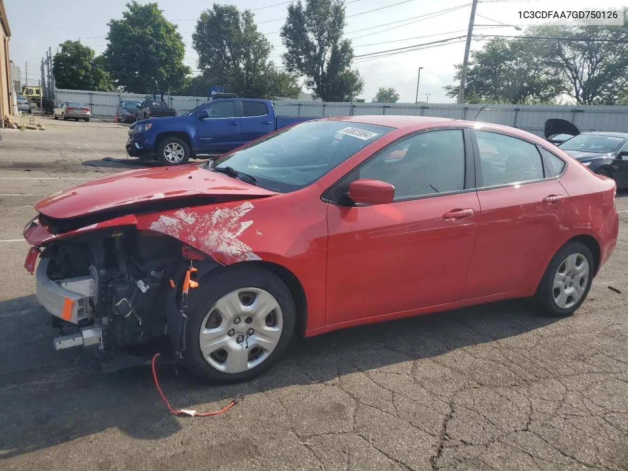 2016 Dodge Dart Se VIN: 1C3CDFAA7GD750126 Lot: 63823994