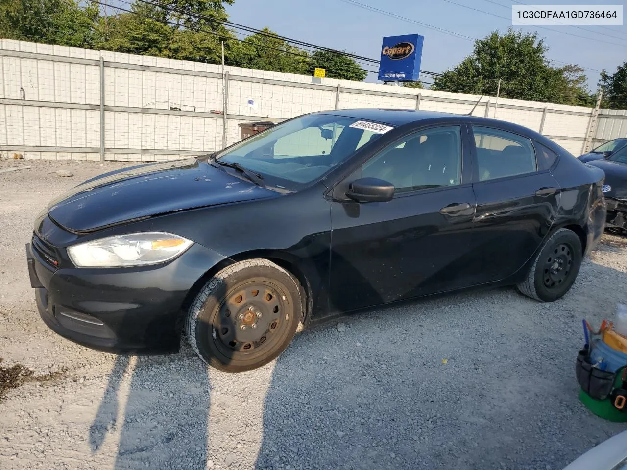 2016 Dodge Dart Se VIN: 1C3CDFAA1GD736464 Lot: 64455324