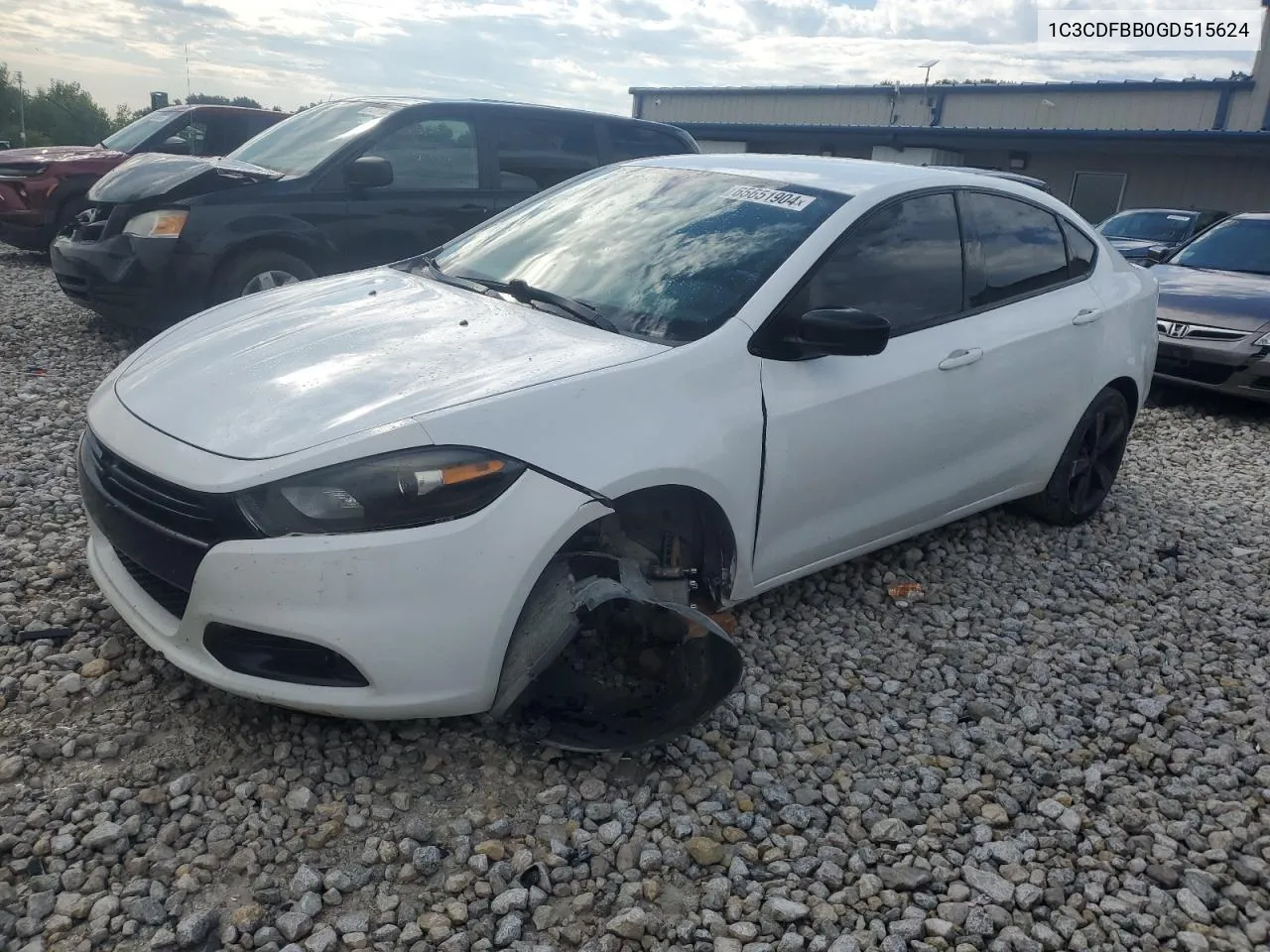 1C3CDFBB0GD515624 2016 Dodge Dart Sxt