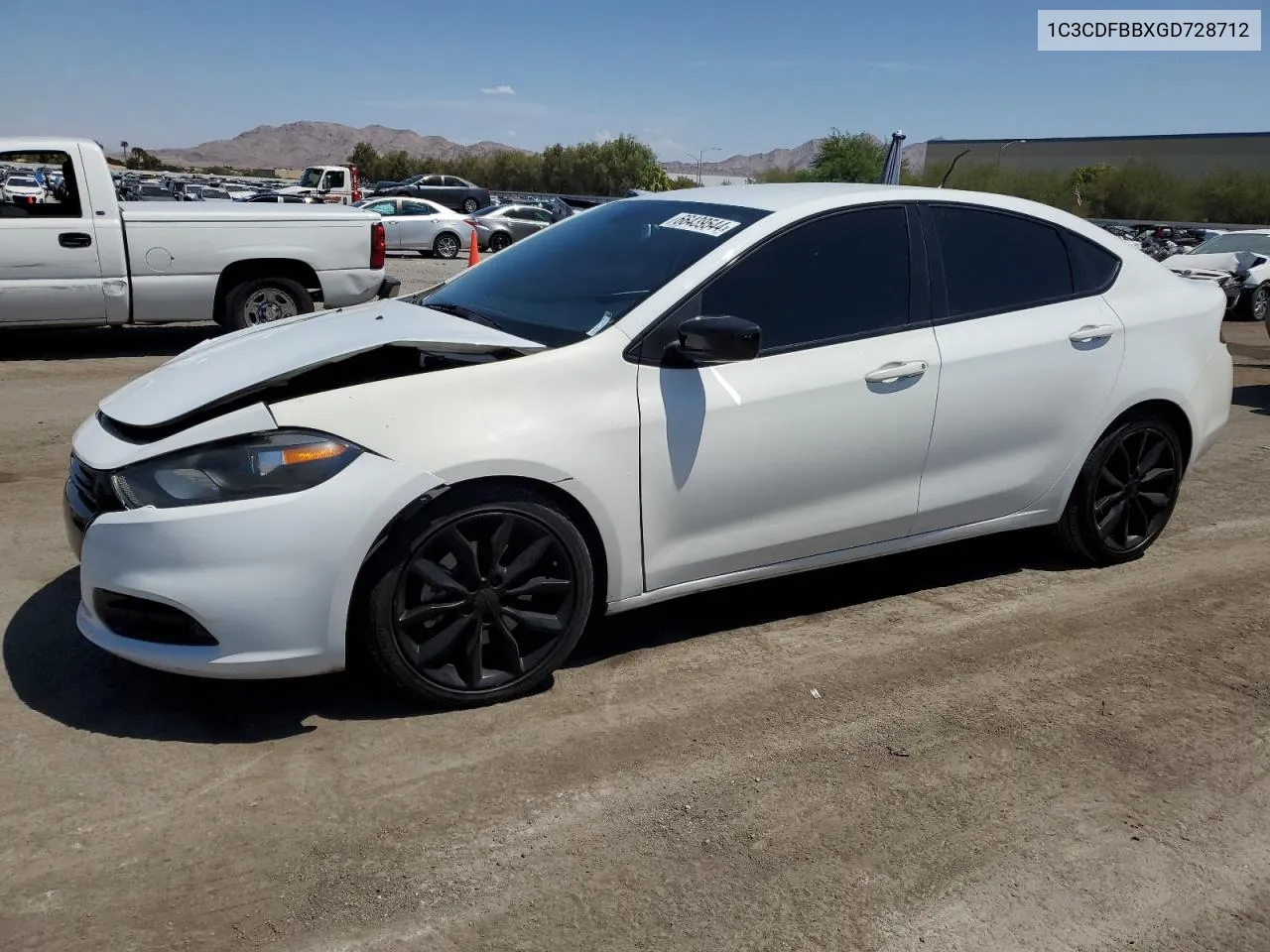 2016 Dodge Dart Sxt VIN: 1C3CDFBBXGD728712 Lot: 66439544