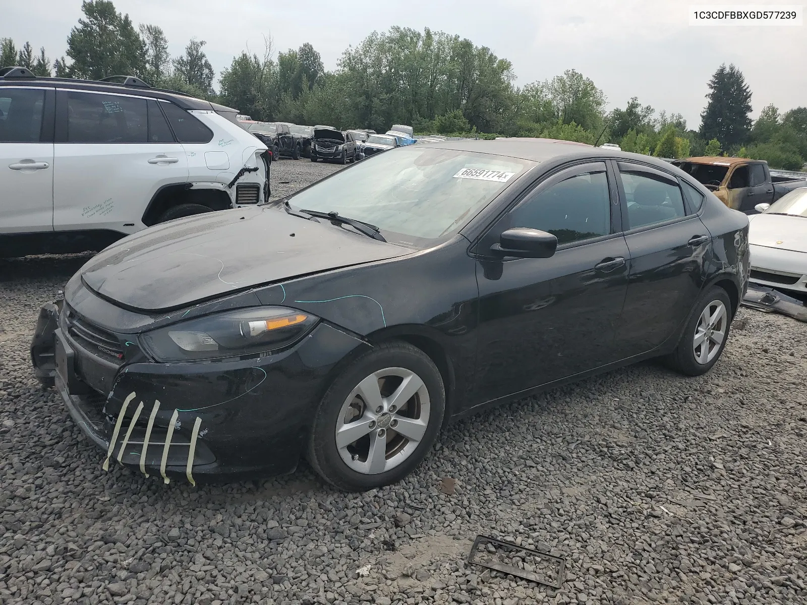 2016 Dodge Dart Sxt VIN: 1C3CDFBBXGD577239 Lot: 66591774