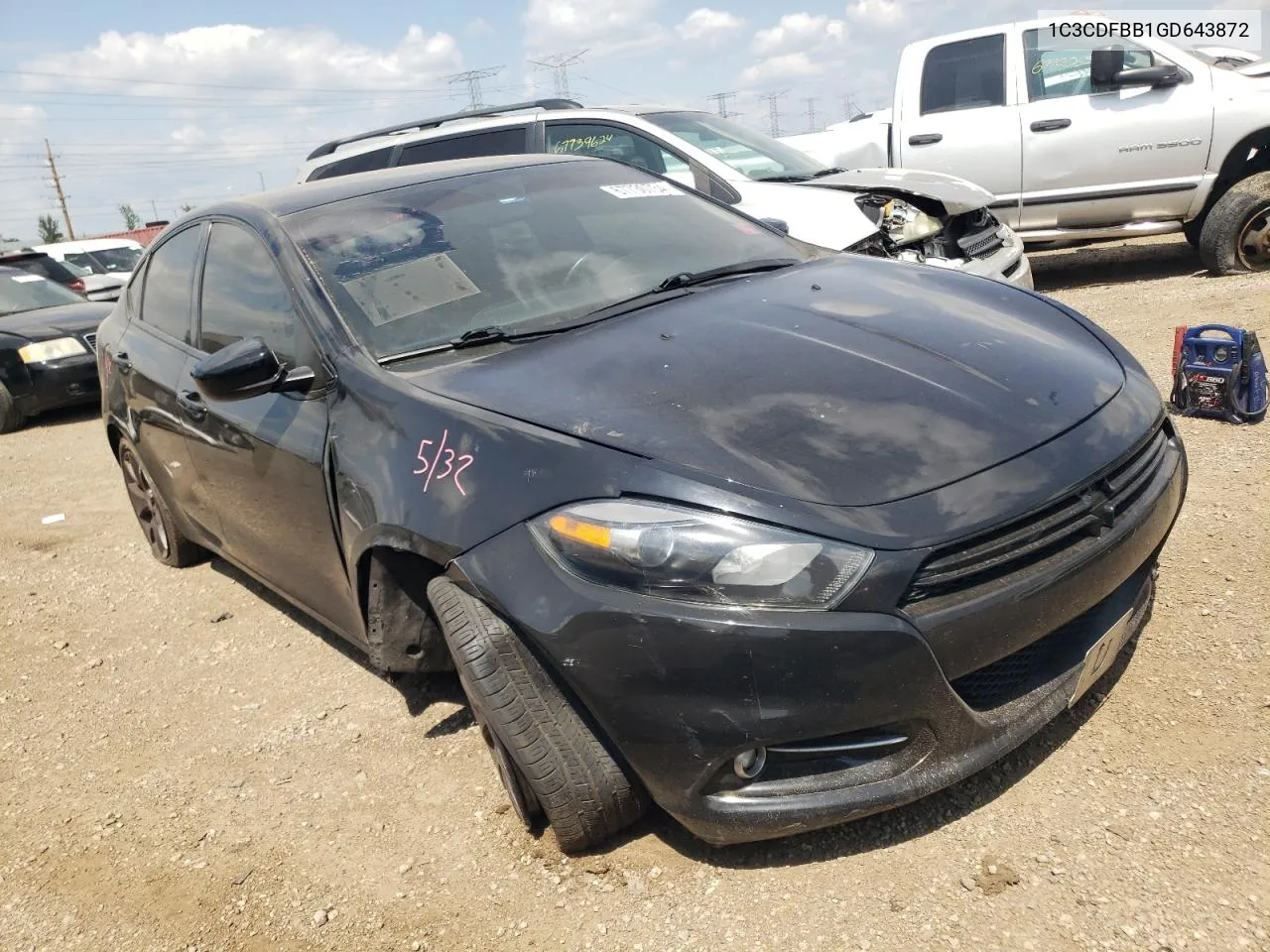 2016 Dodge Dart Sxt VIN: 1C3CDFBB1GD643872 Lot: 67730734