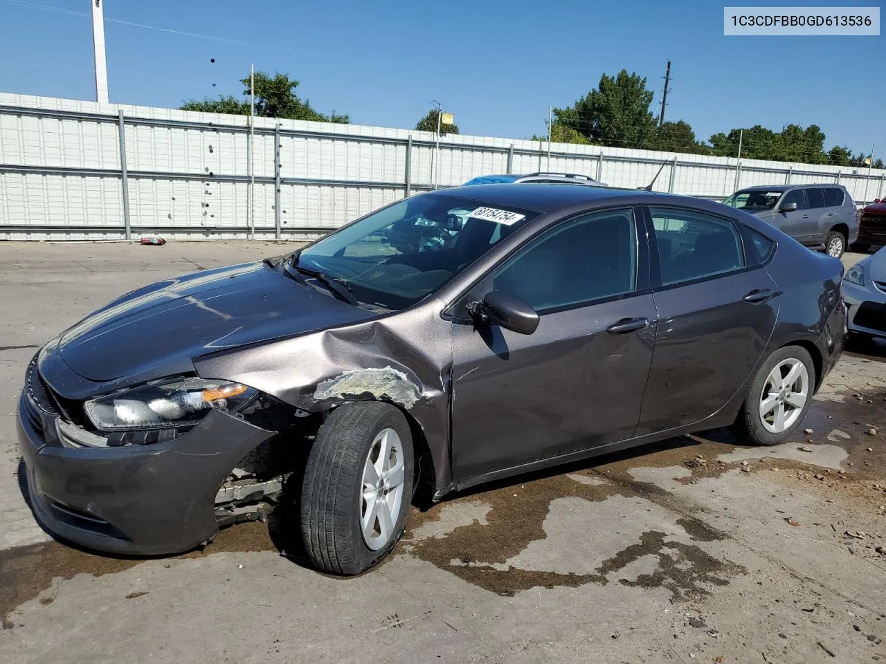 2016 Dodge Dart Sxt VIN: 1C3CDFBB0GD613536 Lot: 68154754