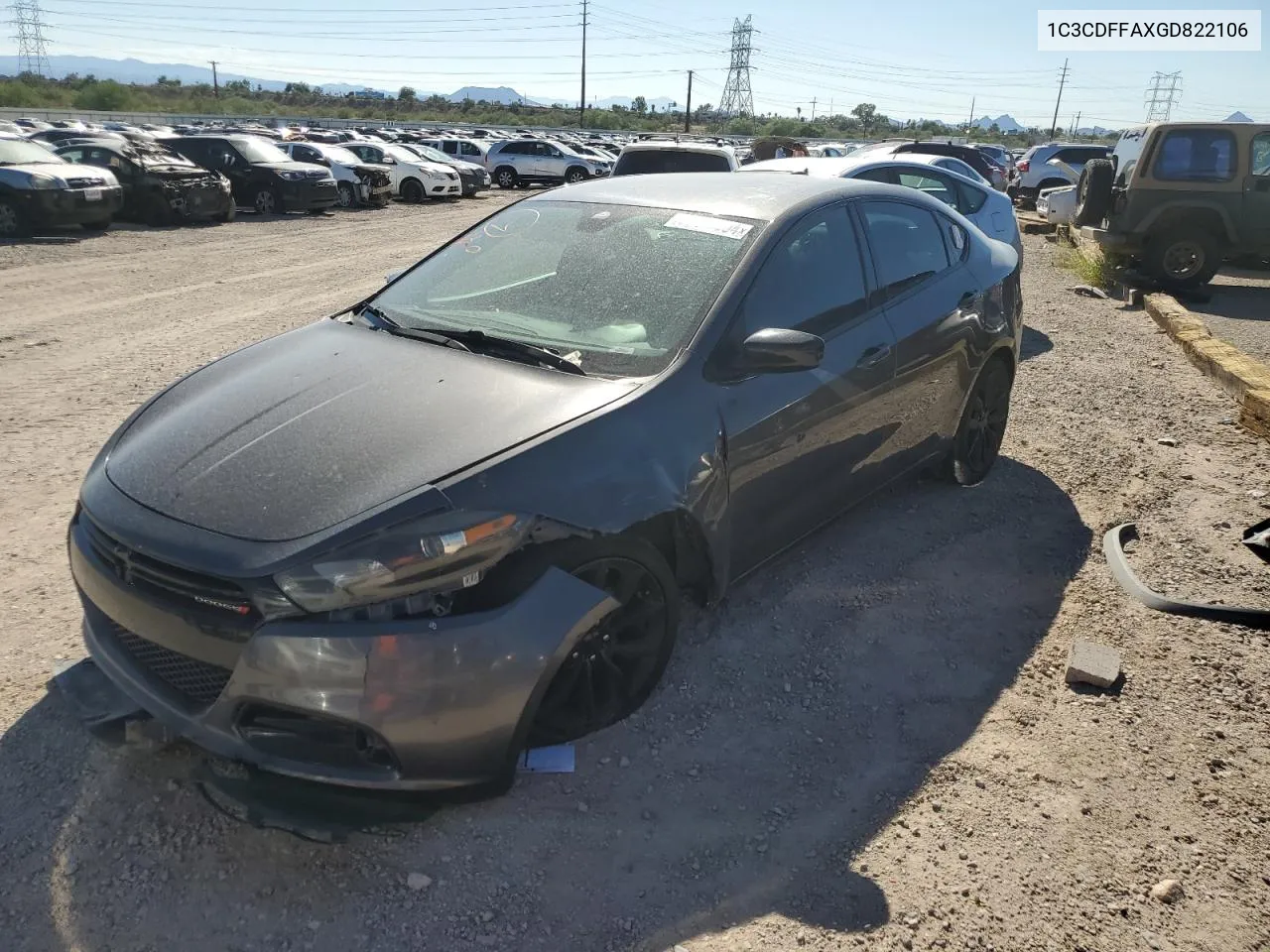 2016 Dodge Dart Sxt Sport VIN: 1C3CDFFAXGD822106 Lot: 69436004