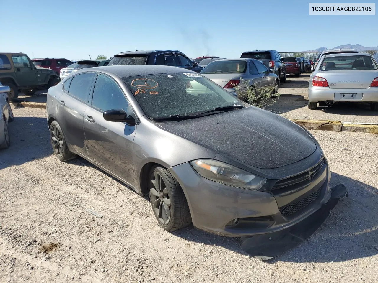 2016 Dodge Dart Sxt Sport VIN: 1C3CDFFAXGD822106 Lot: 69436004