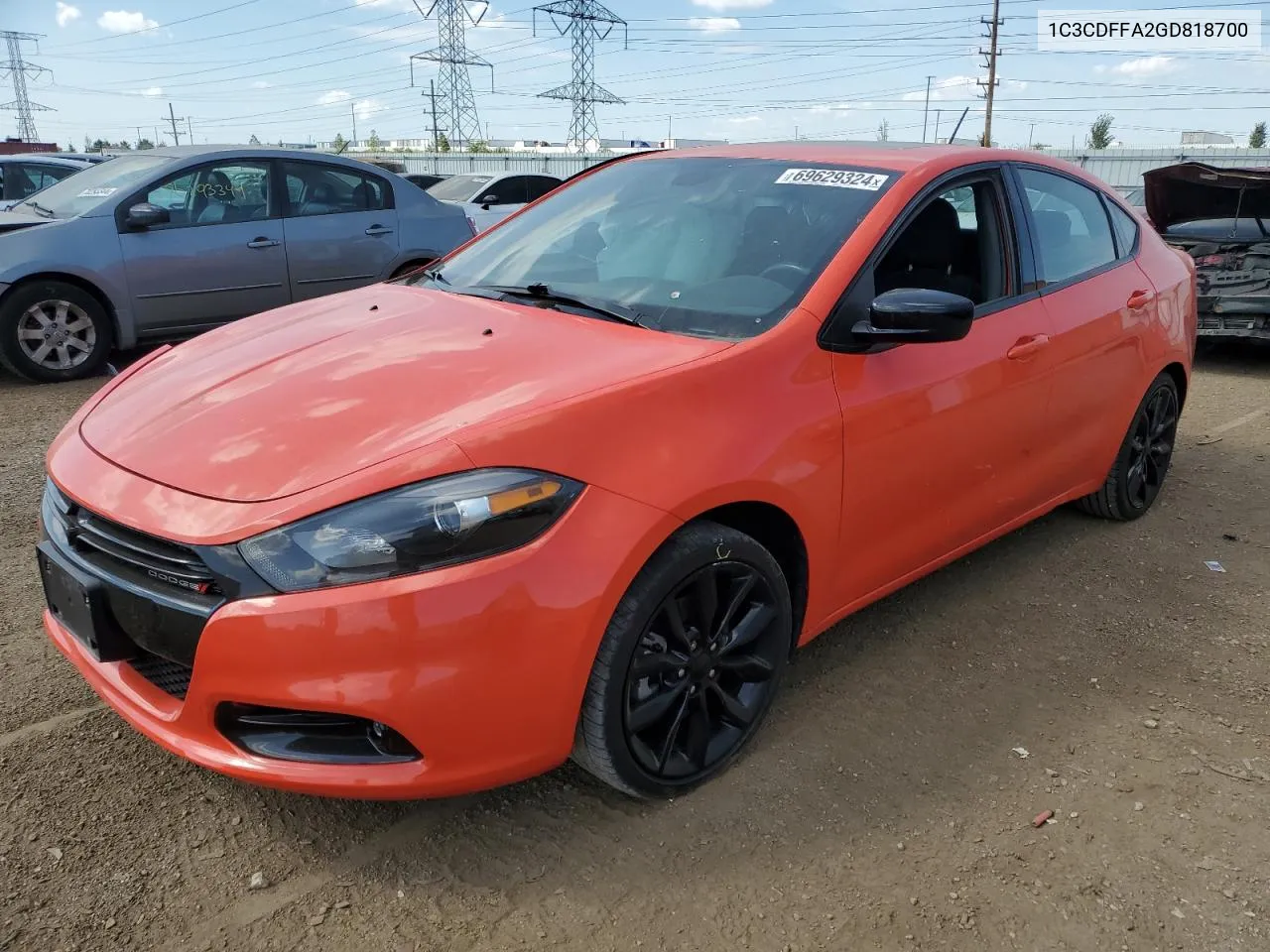 2016 Dodge Dart Sxt Sport VIN: 1C3CDFFA2GD818700 Lot: 69629324