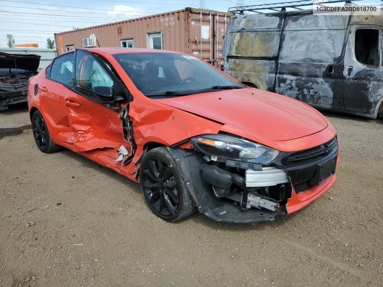 2016 Dodge Dart Sxt Sport VIN: 1C3CDFFA2GD818700 Lot: 69629324