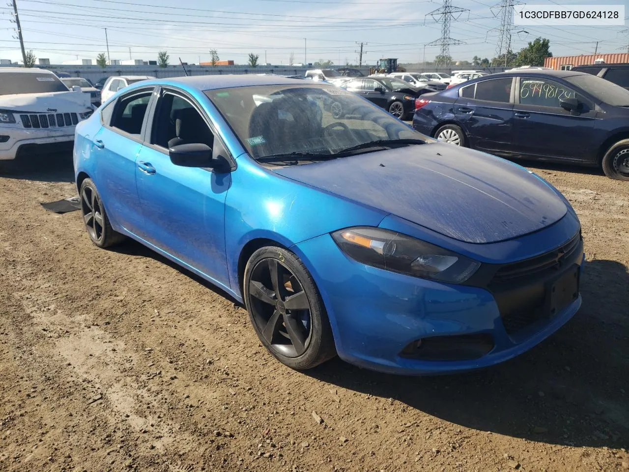 2016 Dodge Dart Sxt VIN: 1C3CDFBB7GD624128 Lot: 69967544