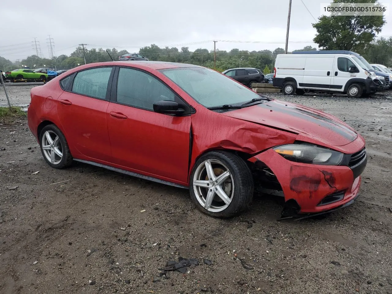 2016 Dodge Dart Sxt VIN: 1C3CDFBB0GD515736 Lot: 70692174