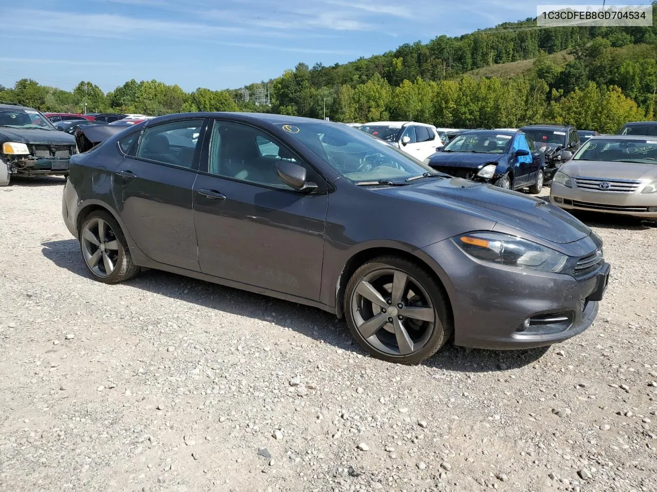 2016 Dodge Dart Gt VIN: 1C3CDFEB8GD704534 Lot: 71171384