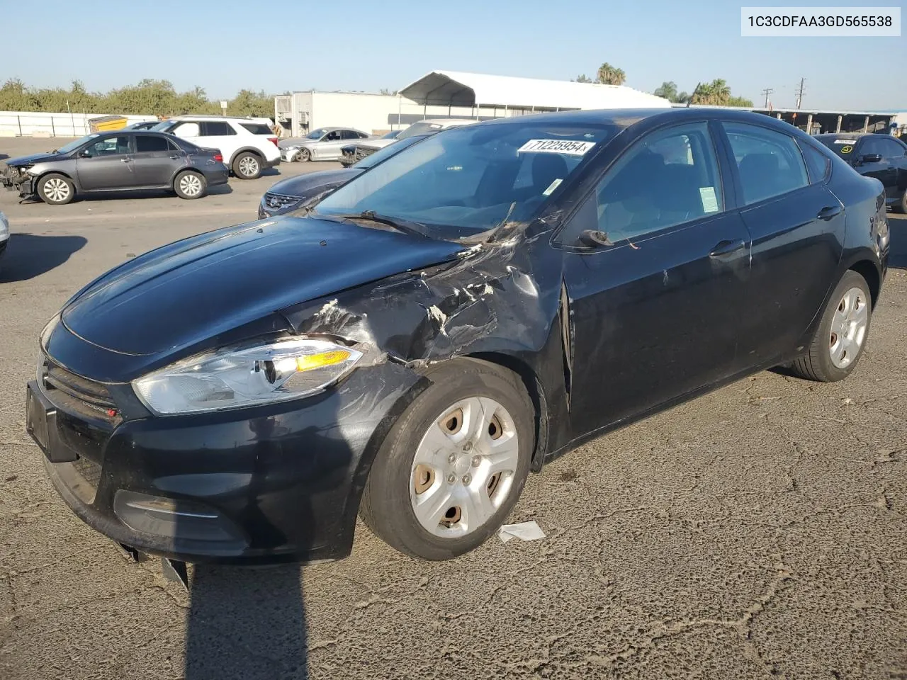 2016 Dodge Dart Se VIN: 1C3CDFAA3GD565538 Lot: 71225954