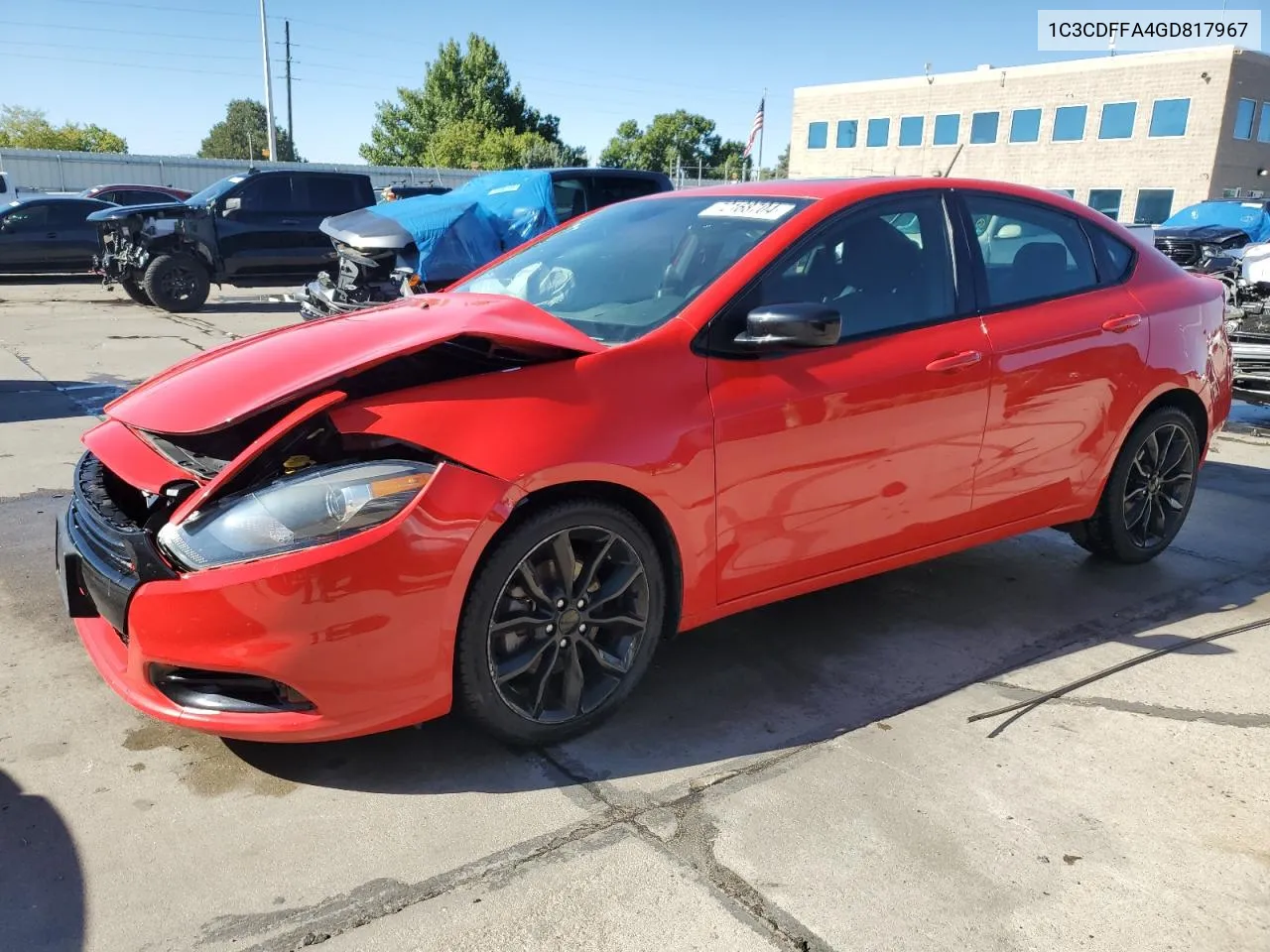 2016 Dodge Dart Sxt Sport VIN: 1C3CDFFA4GD817967 Lot: 72168704