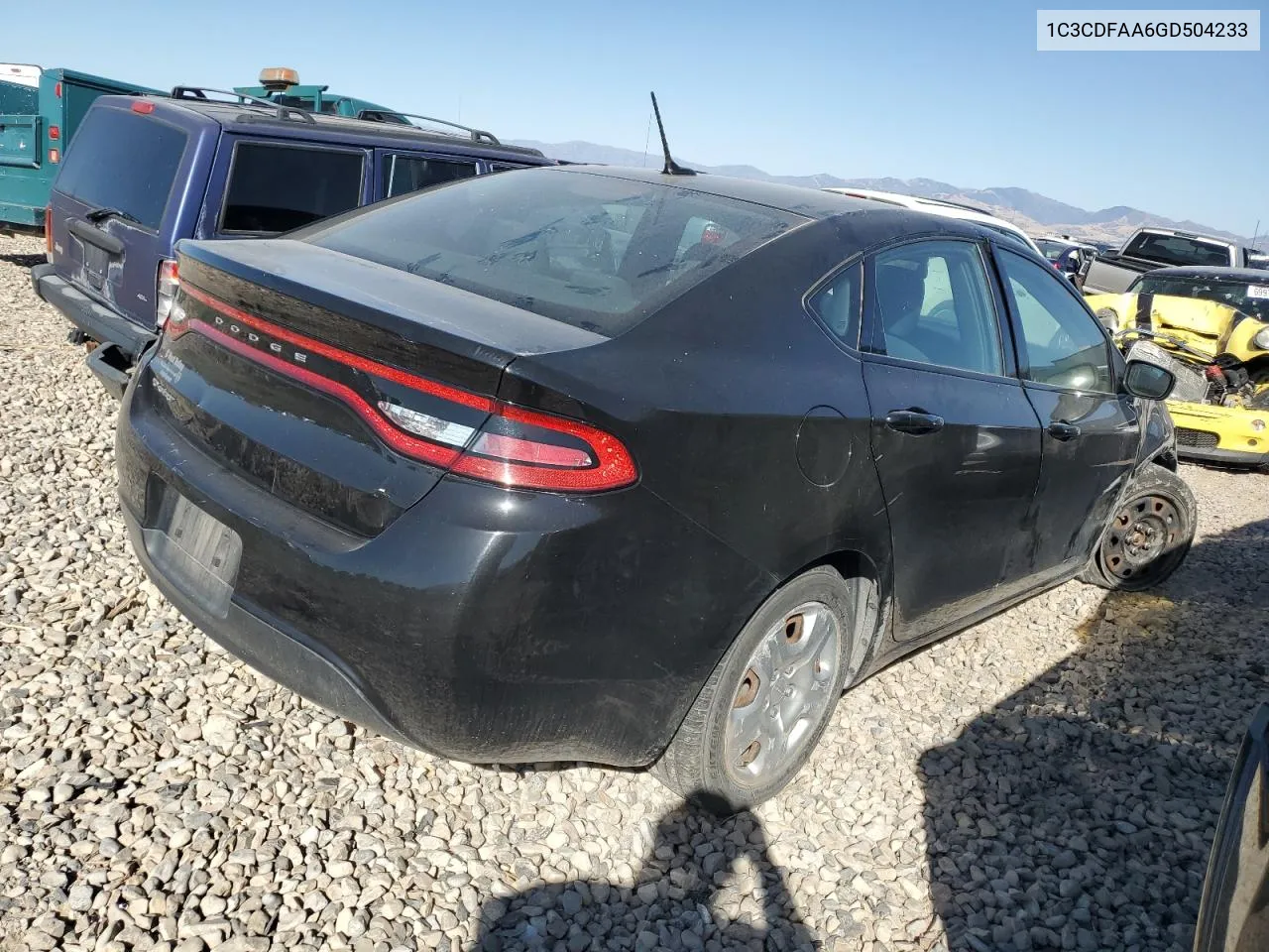 2016 Dodge Dart Se VIN: 1C3CDFAA6GD504233 Lot: 72370724