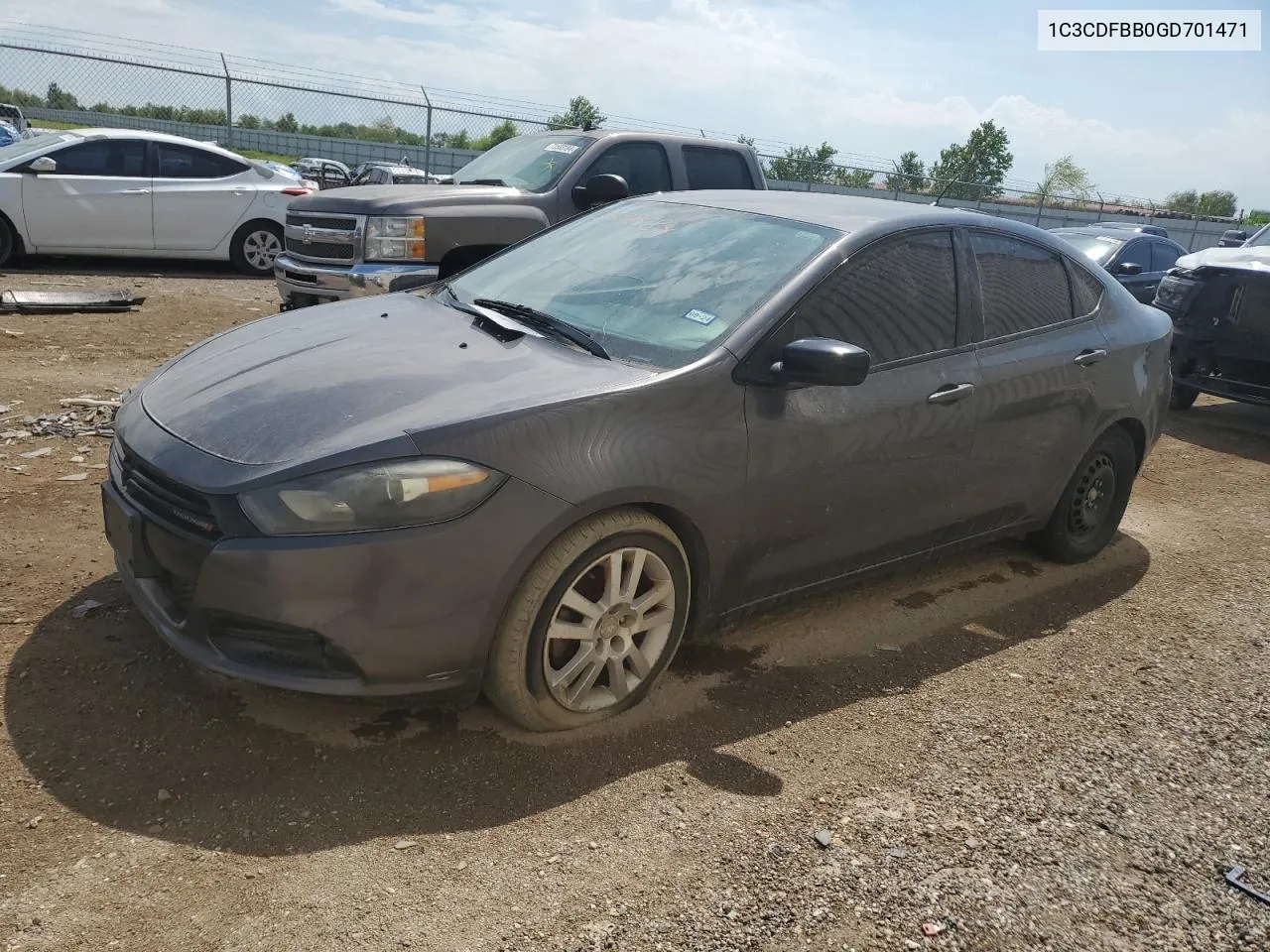 2016 Dodge Dart Sxt VIN: 1C3CDFBB0GD701471 Lot: 72598584