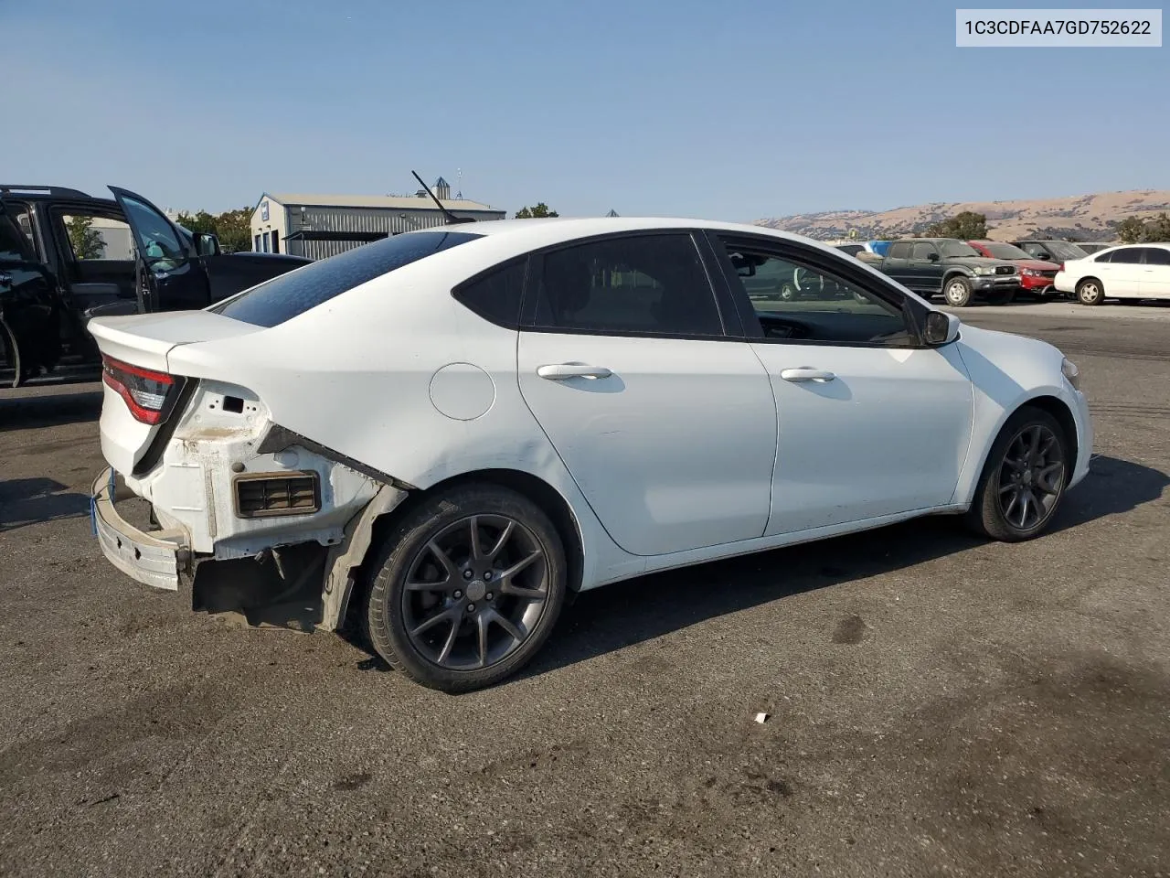 2016 Dodge Dart Se VIN: 1C3CDFAA7GD752622 Lot: 73351324