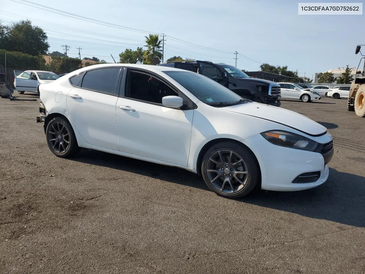 2016 Dodge Dart Se VIN: 1C3CDFAA7GD752622 Lot: 73351324