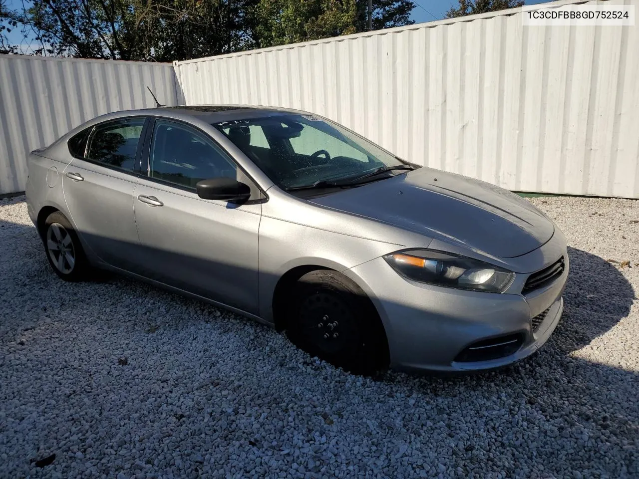 2016 Dodge Dart Sxt VIN: 1C3CDFBB8GD752524 Lot: 74118244